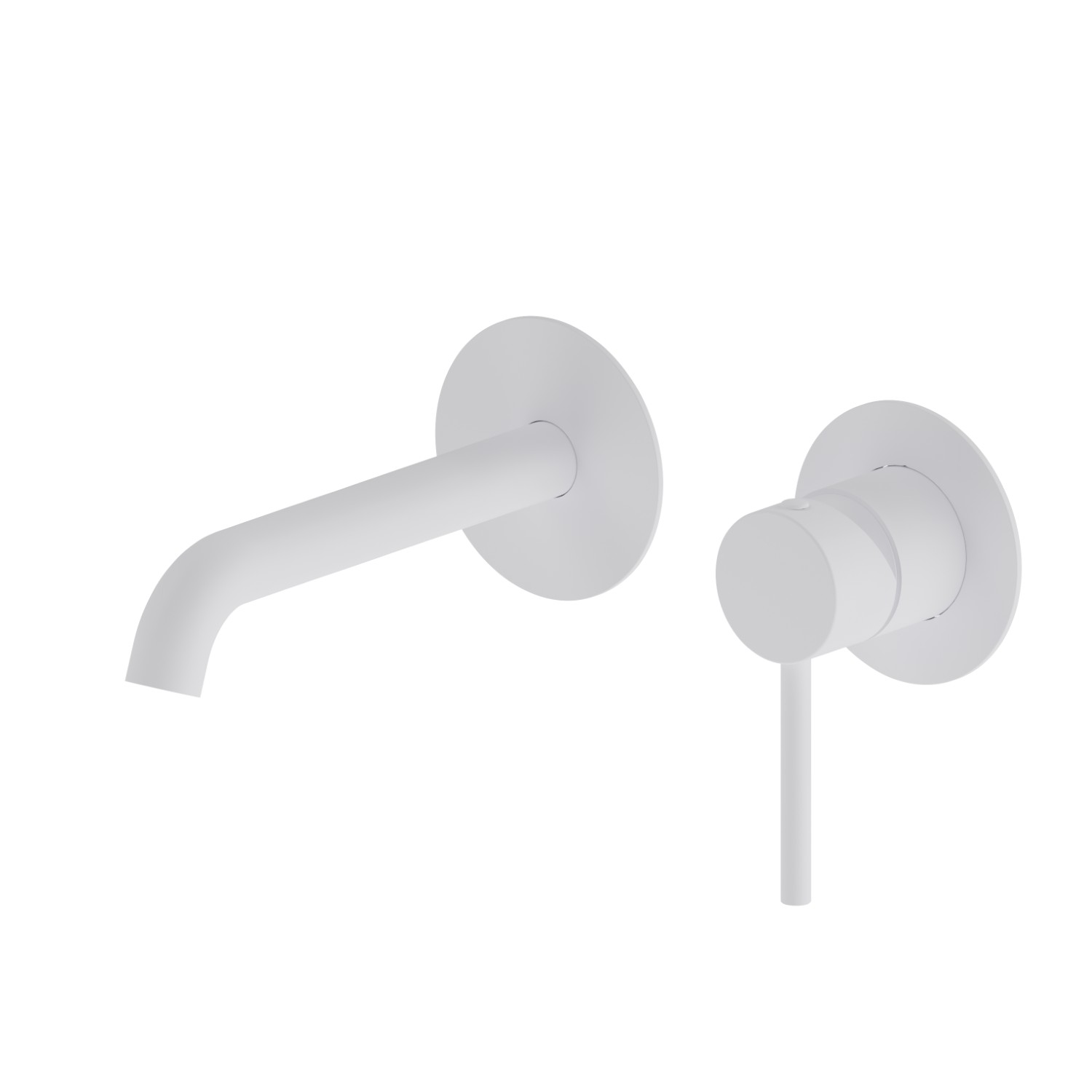 Single lever wall mixer group - finish Matt White
