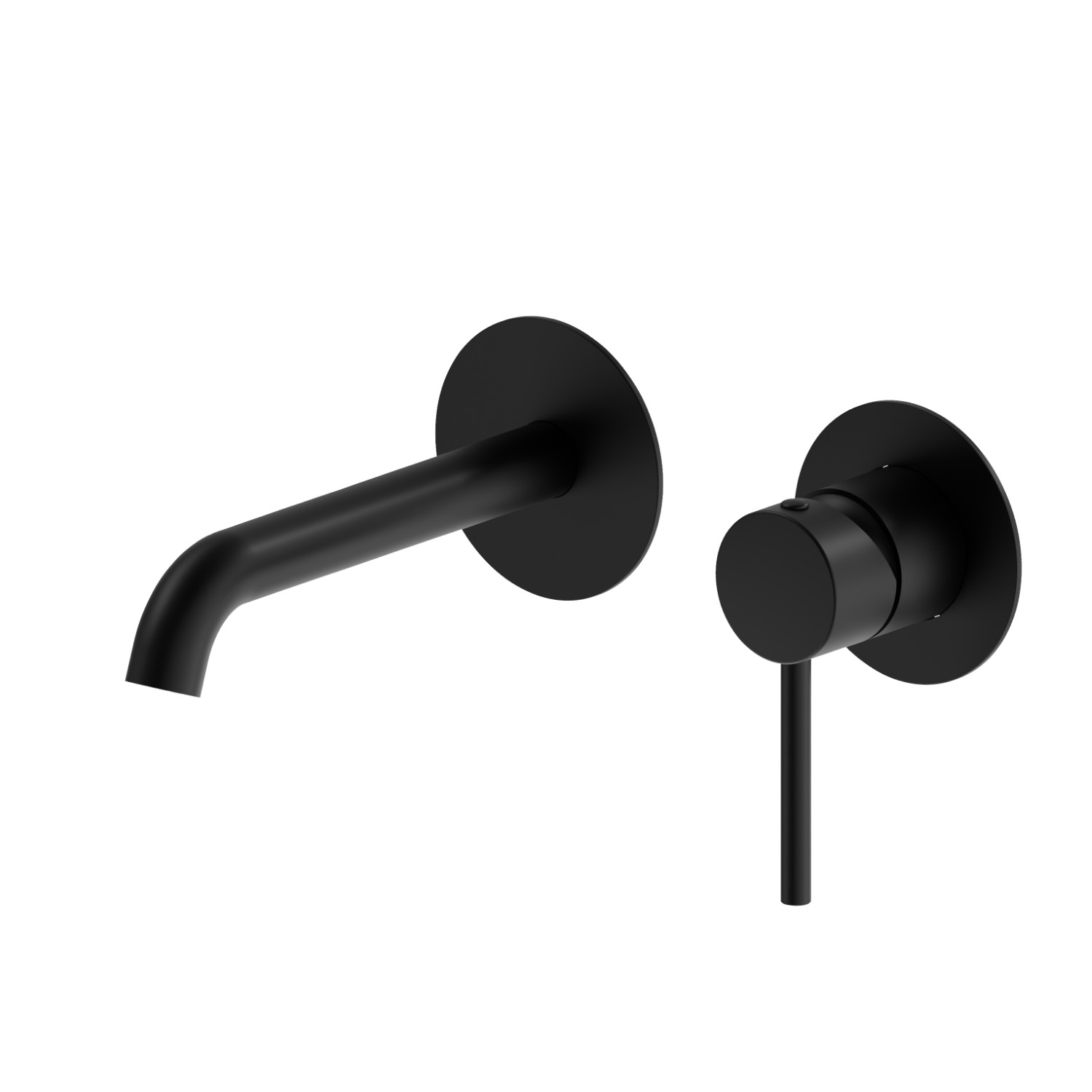 Single lever wall mixer group - finish Matt Black