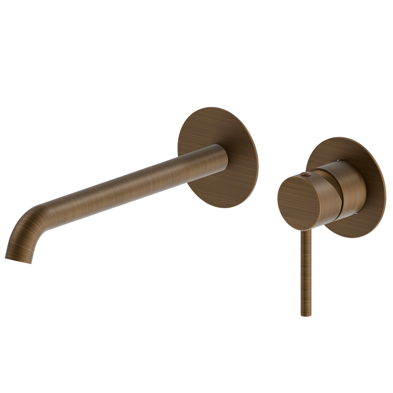 Mitigeurs lavabo mural avec boite d’encastrement - finition Groove Bronze