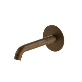 Wall spout for basin group with 1/2” connection - finish Groove Bronze