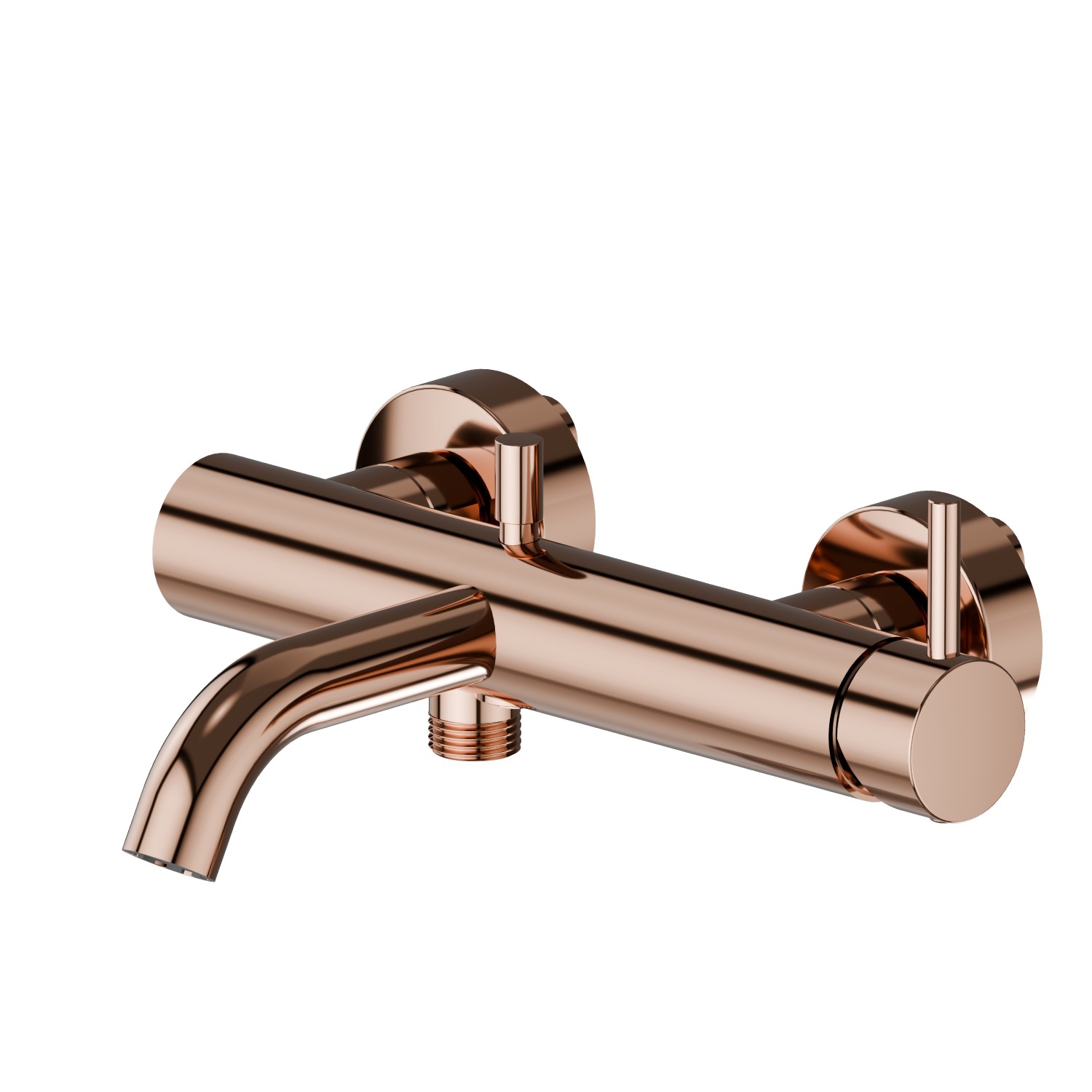 Miscelatore monocomando vasca esterno con deviatore automatico vasca/doccetta - finitura PVD Copper Bronze