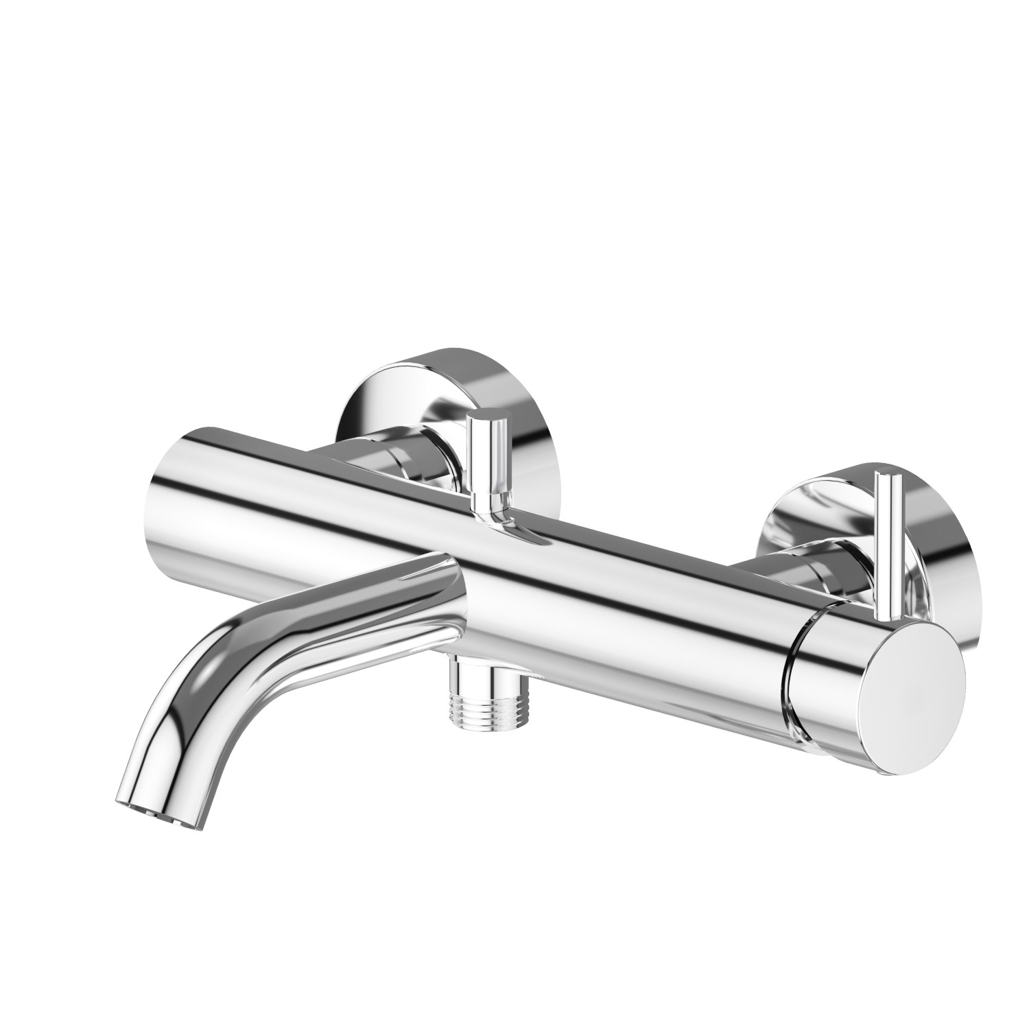 Miscelatore monocomando vasca esterno con deviatore automatico vasca/doccetta - finitura Cromo