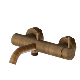 Miscelatore monocomando vasca esterno con deviatore automatico vasca/doccetta - finitura Groove Bronze