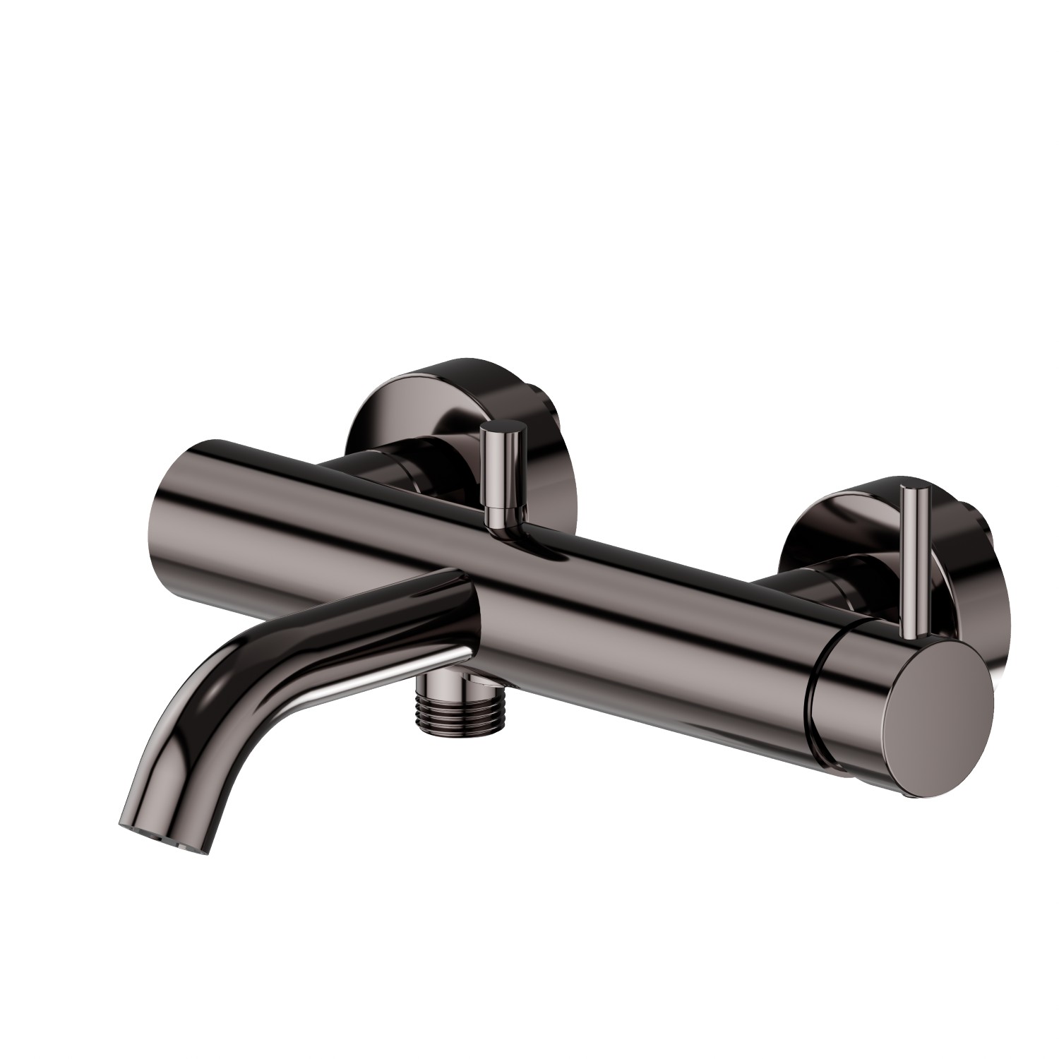 Miscelatore monocomando vasca esterno con deviatore automatico vasca/doccetta - finitura PVD Gun Metal