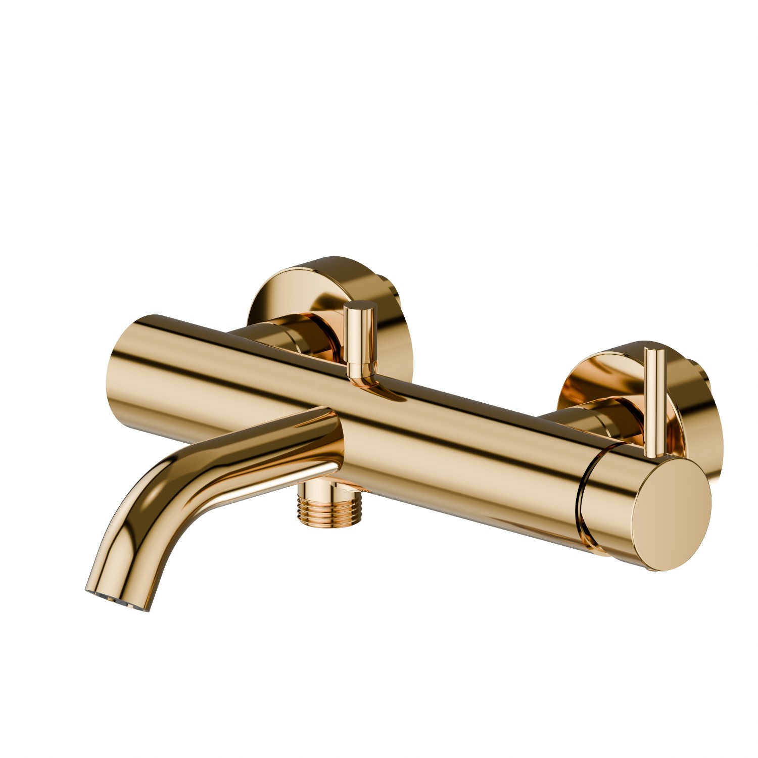 Miscelatore monocomando vasca esterno con deviatore automatico vasca/doccetta - finitura PVD Glossy Gold