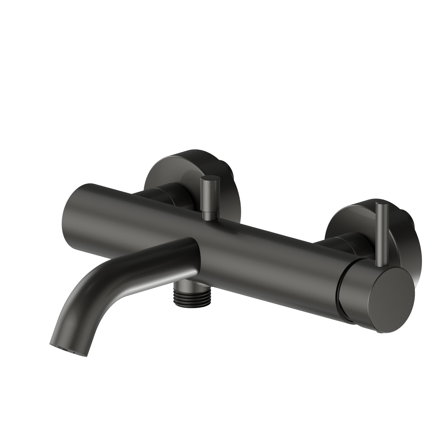 Miscelatore monocomando vasca esterno con deviatore automatico vasca/doccetta - finitura Carbon Satin