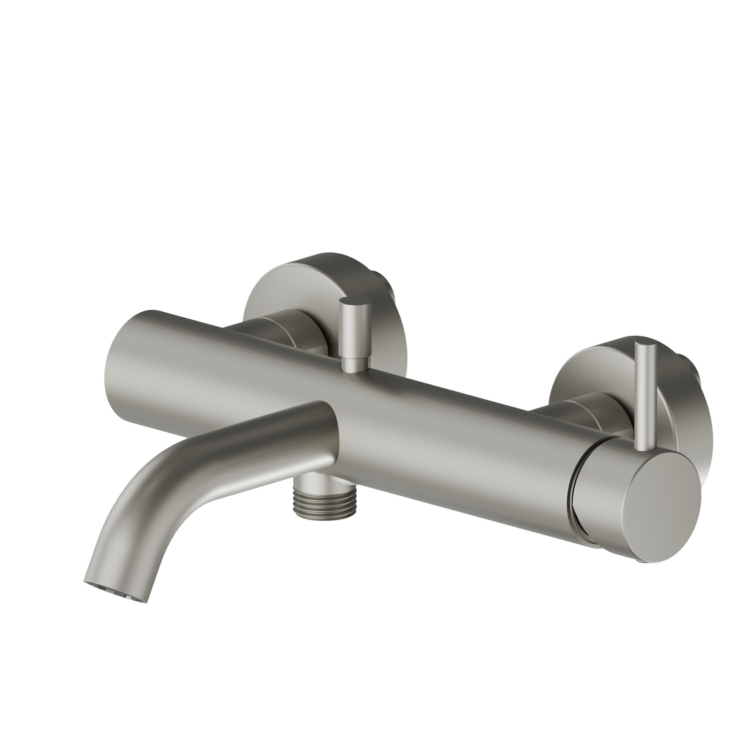 Miscelatore monocomando vasca esterno con deviatore automatico vasca/doccetta - finitura Titanium Satin
