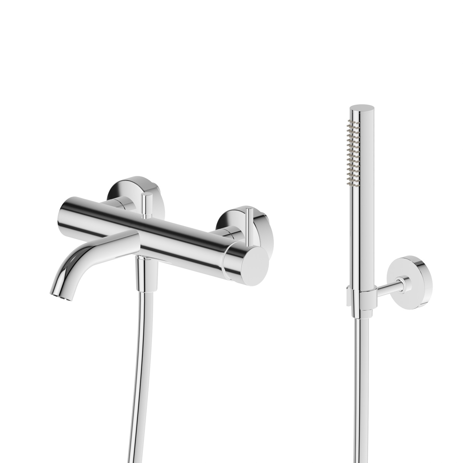 Miscelatore monocomando vasca esterno con deviatore automatico vasca/doccetta - finitura Cromo
