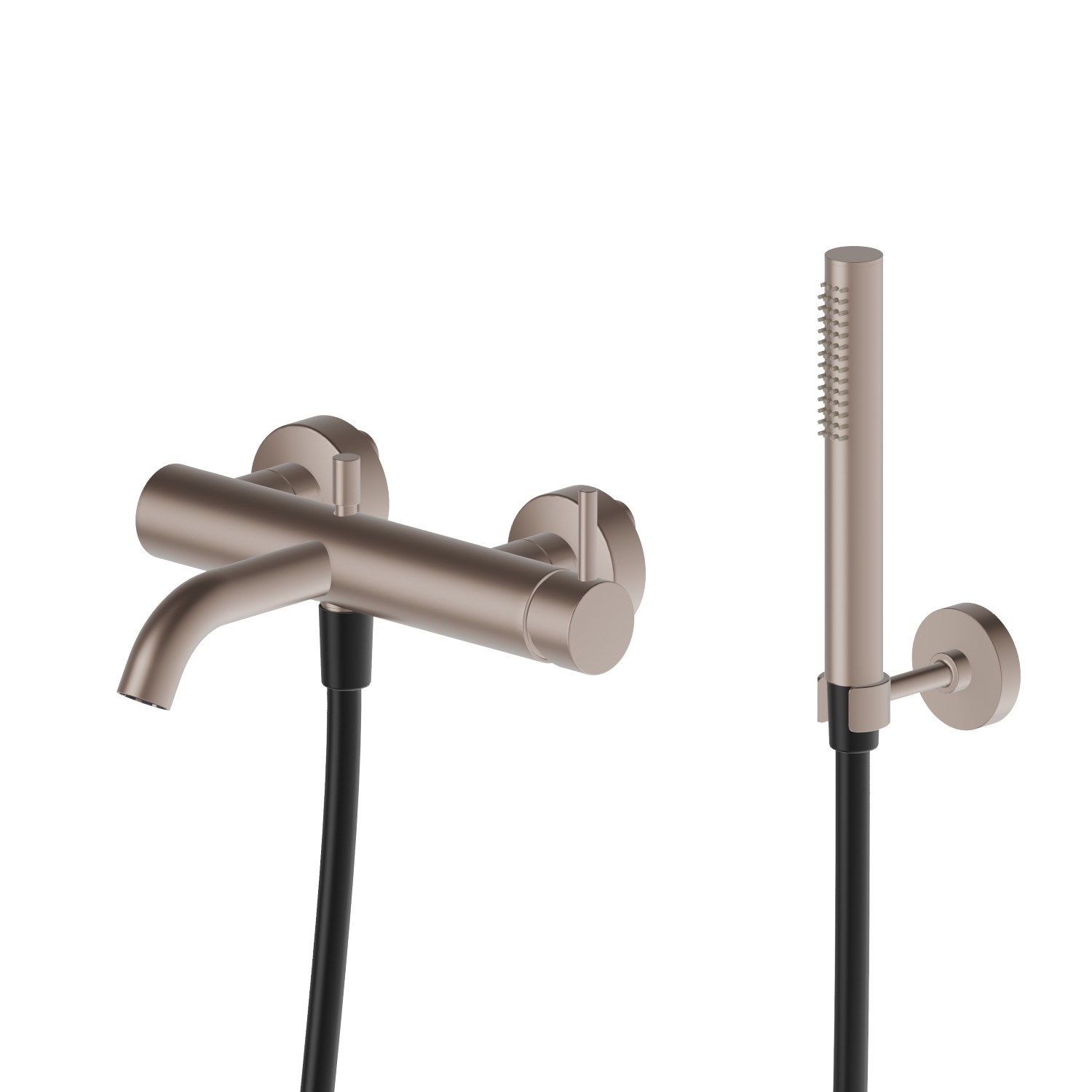 Miscelatore monocomando vasca esterno con deviatore automatico vasca/doccetta - finitura Copper Glossy