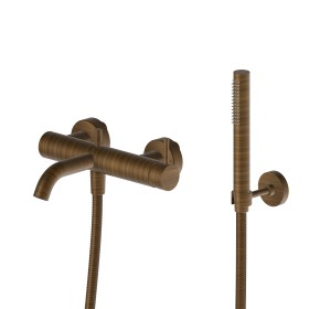 Miscelatore monocomando vasca esterno con deviatore automatico vasca/doccetta - finitura Groove Bronze