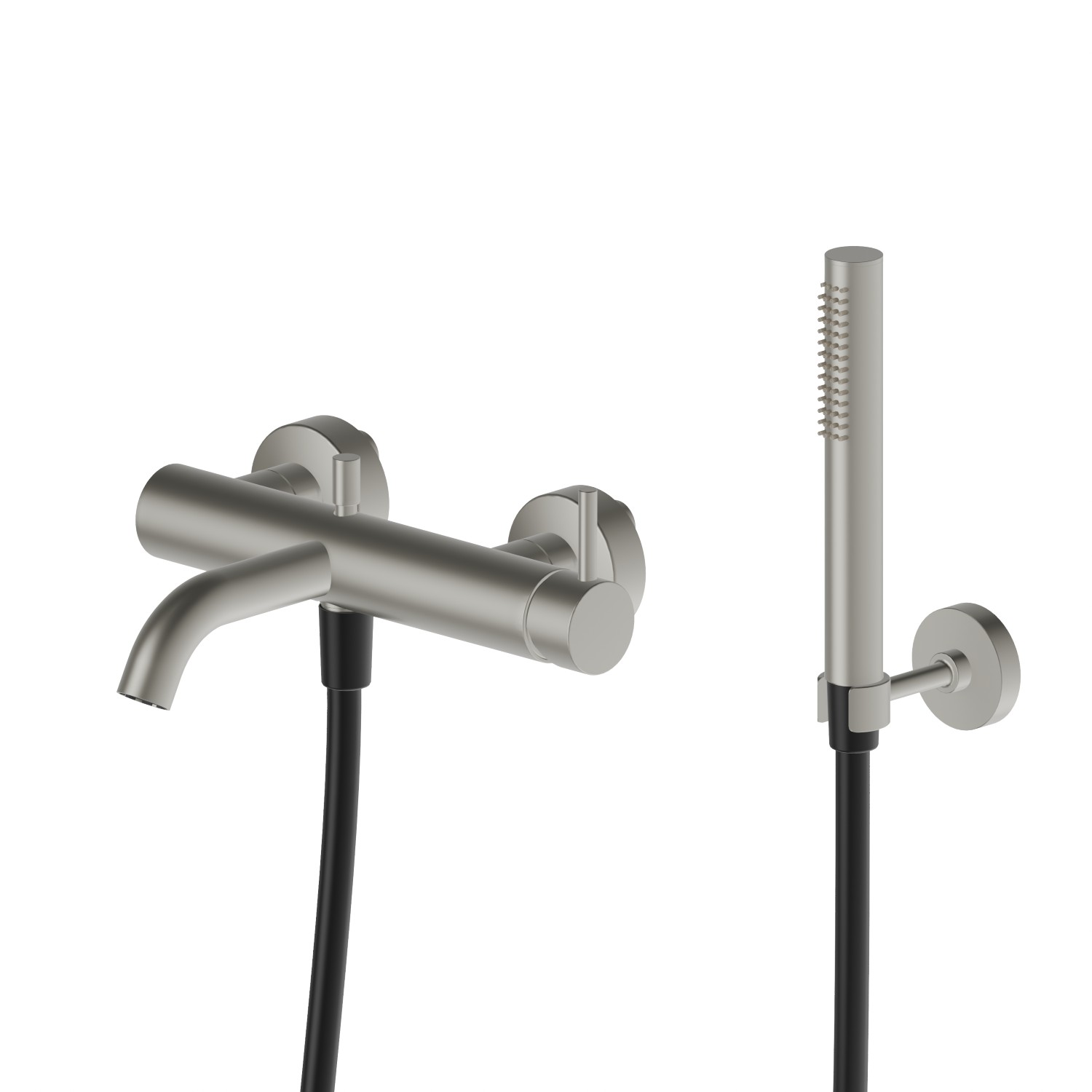 Miscelatore monocomando vasca esterno con deviatore automatico vasca/doccetta - finitura Titanium Satin