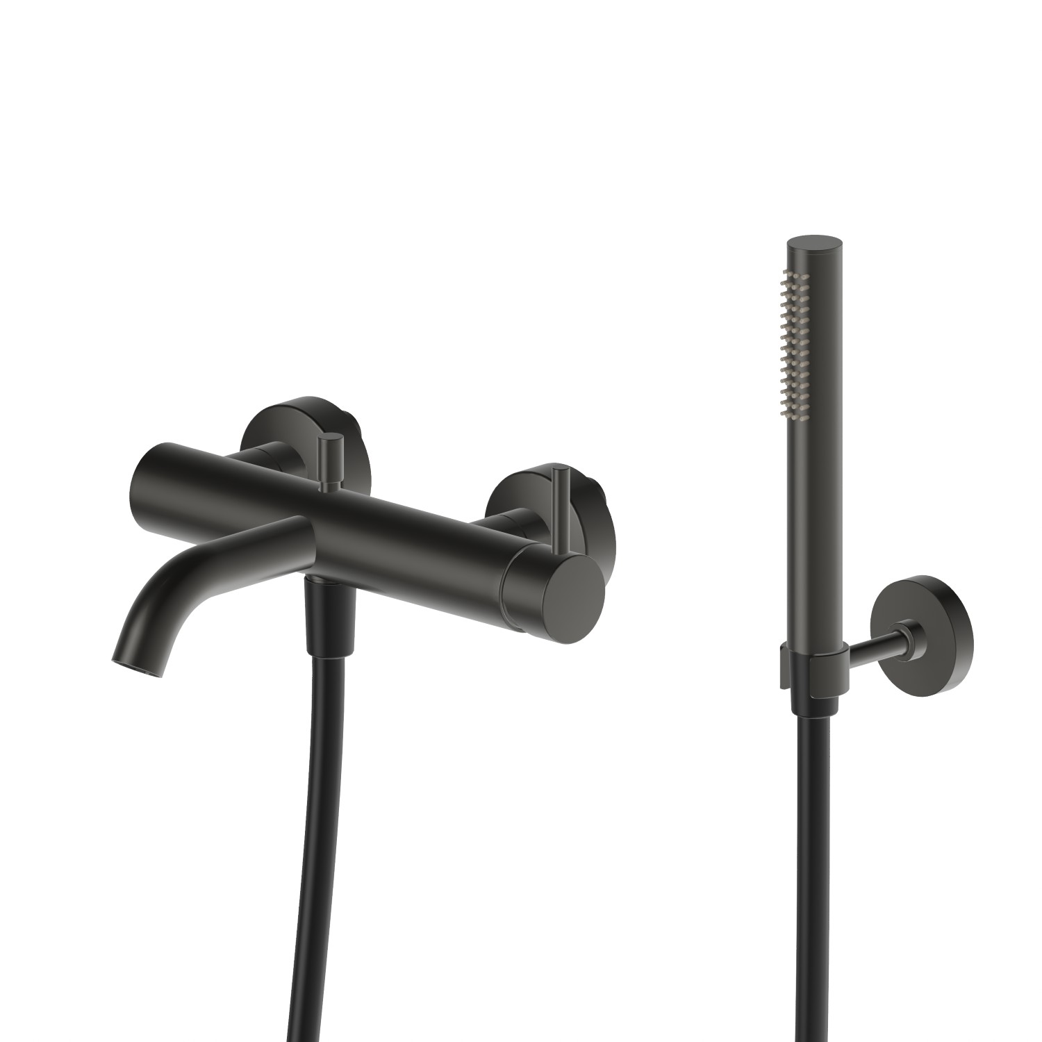 Miscelatore monocomando vasca esterno con deviatore automatico vasca/doccetta - finitura Carbon Satin