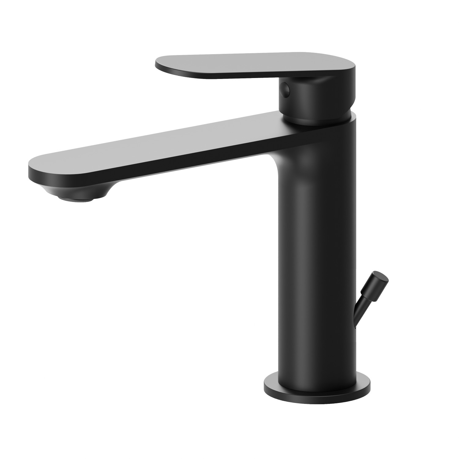 Miscelatore monocomando versione media per lavabo - finitura Nero opaco