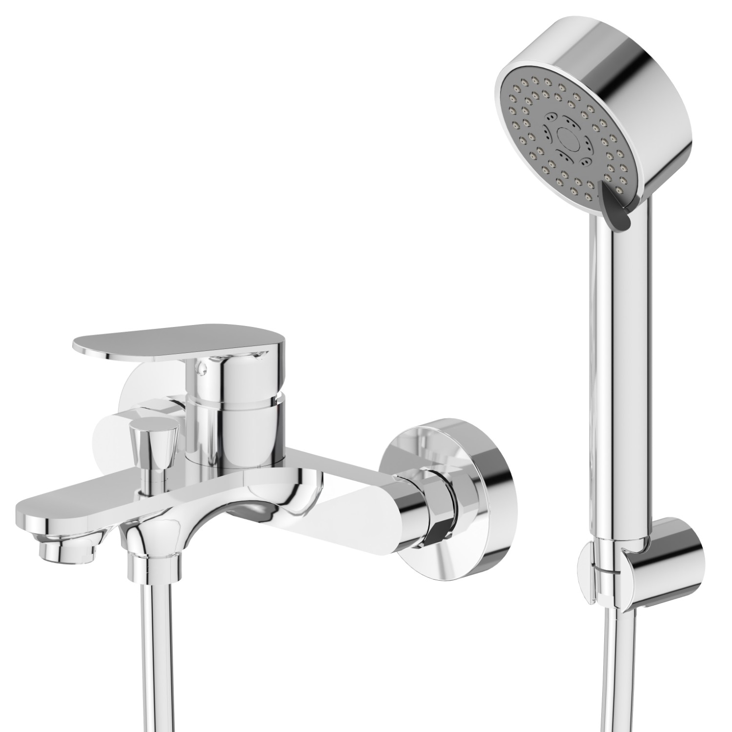 Mitigeur mural pour baignoire - finition Chrome