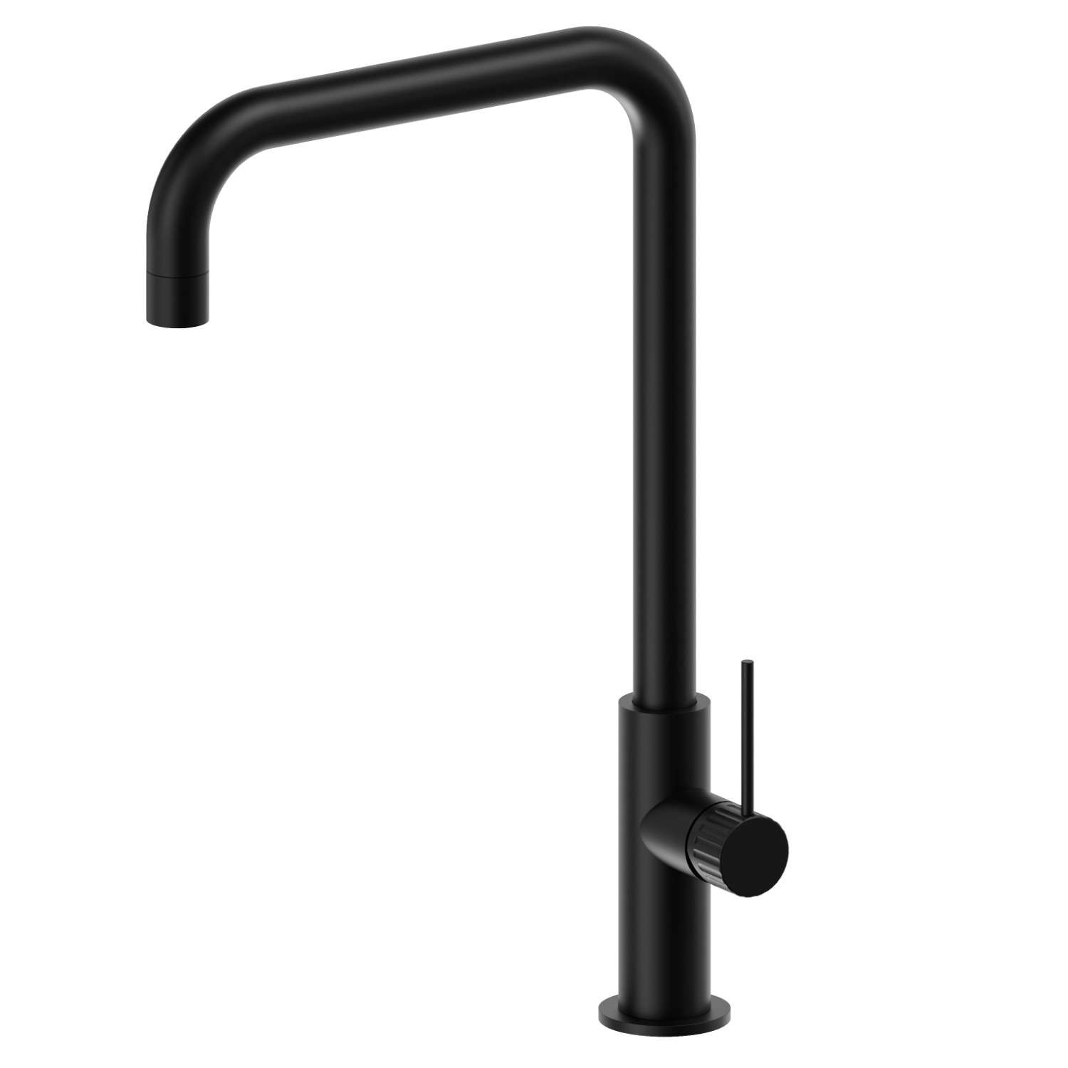 Mitigeur monocommande pour évier avec bec carré pivotant - finition Matt Black