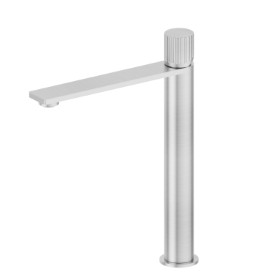 Miscelatore monocomando versione alta per lavabo - finitura Acciaio Inox