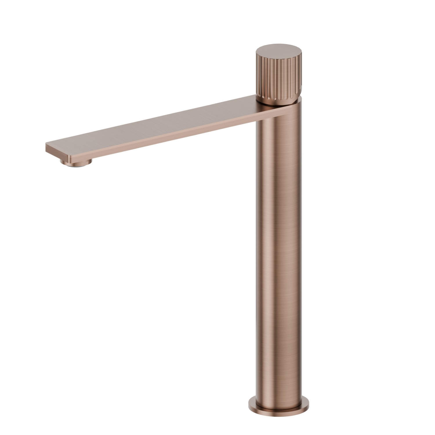 Single lever basin mixer, high version, for above counter basin - finish PVD Brushed Copper Bronze