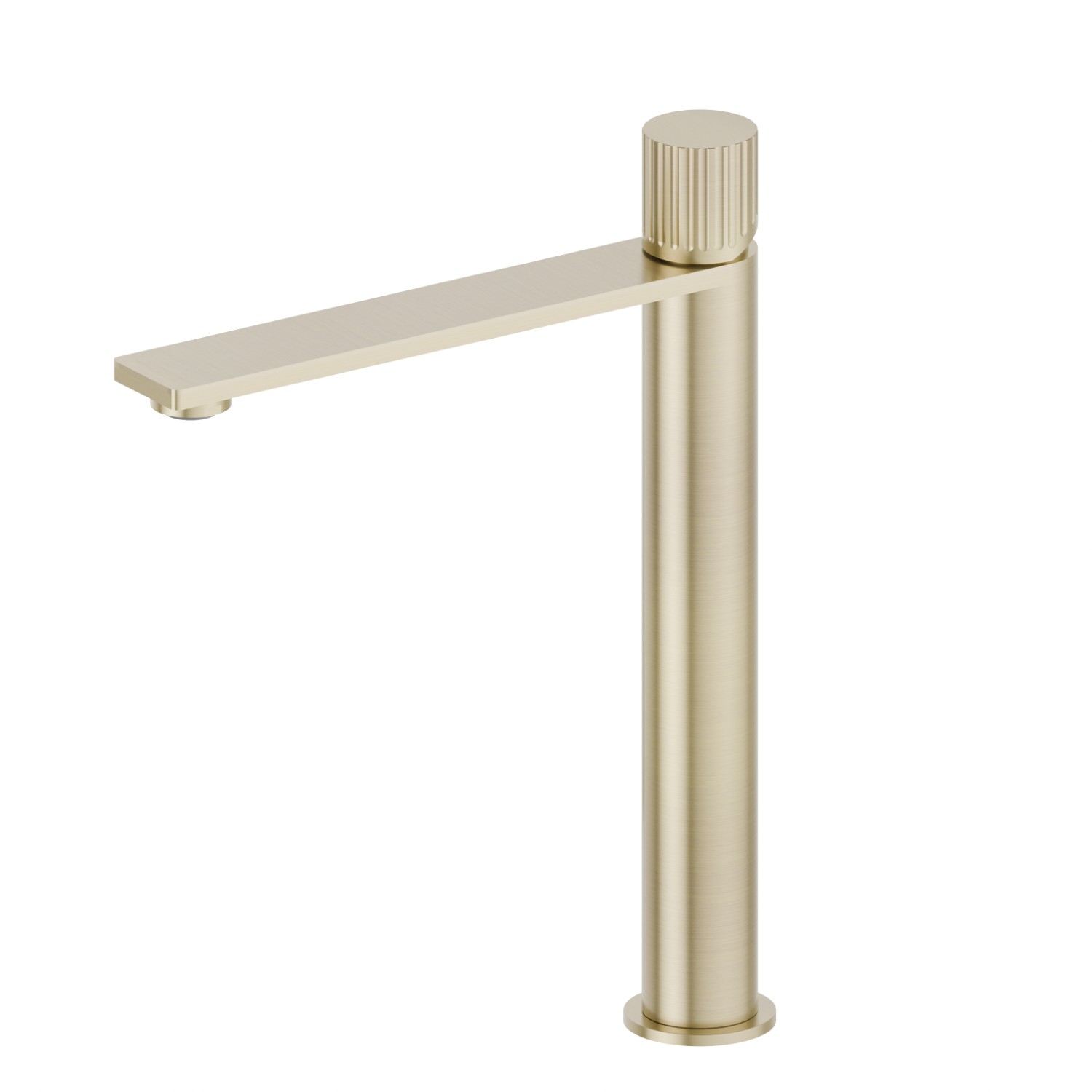 Single lever basin mixer, high version, for above counter basin - finish PVD Brushed Pale Gold