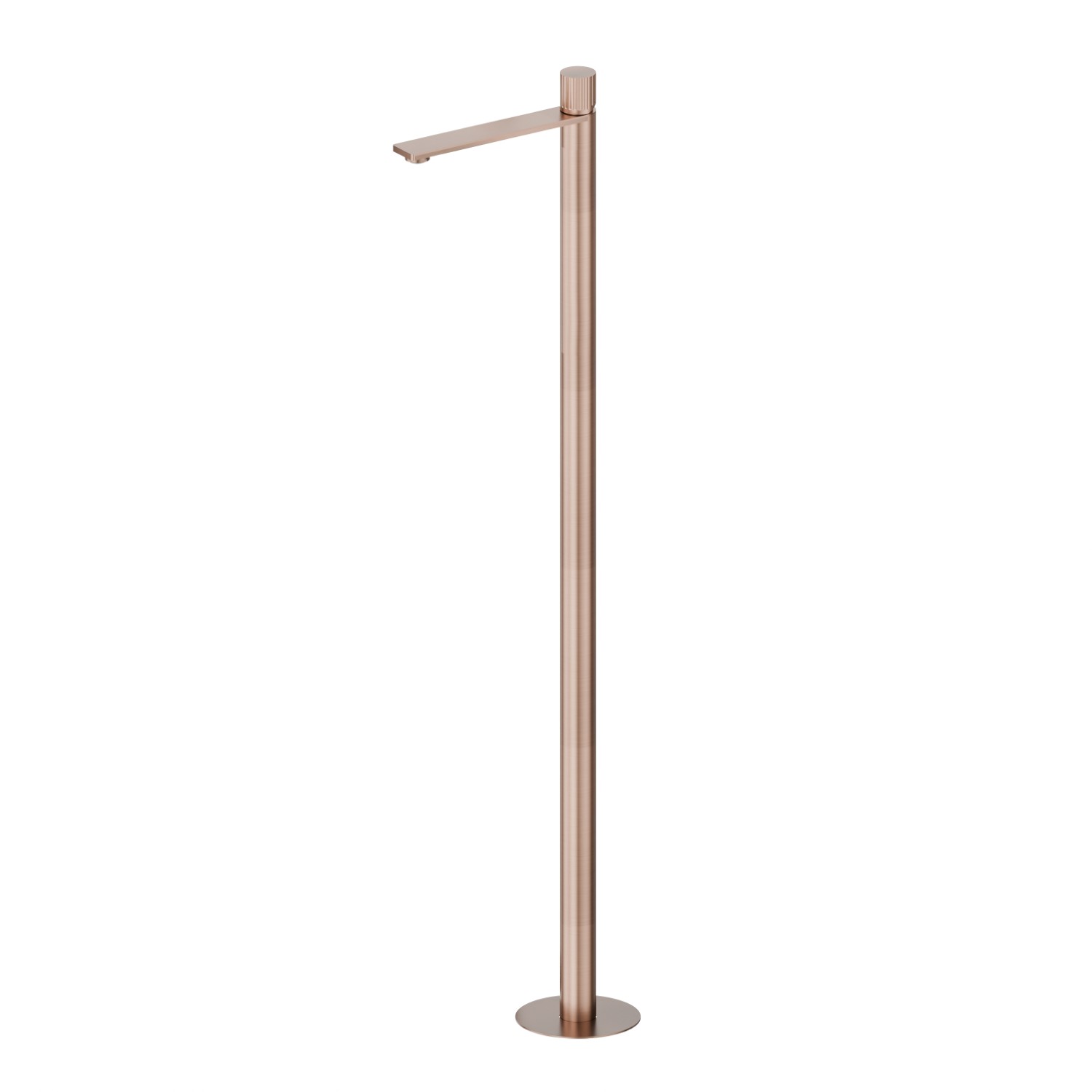 Miscelatore monocomando per lavabo con colonna di alimentazione a pavimento - finitura PVD Brushed Copper Bronze
