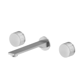3-hole wall-mounted washbasin group - finish Stainless Steel