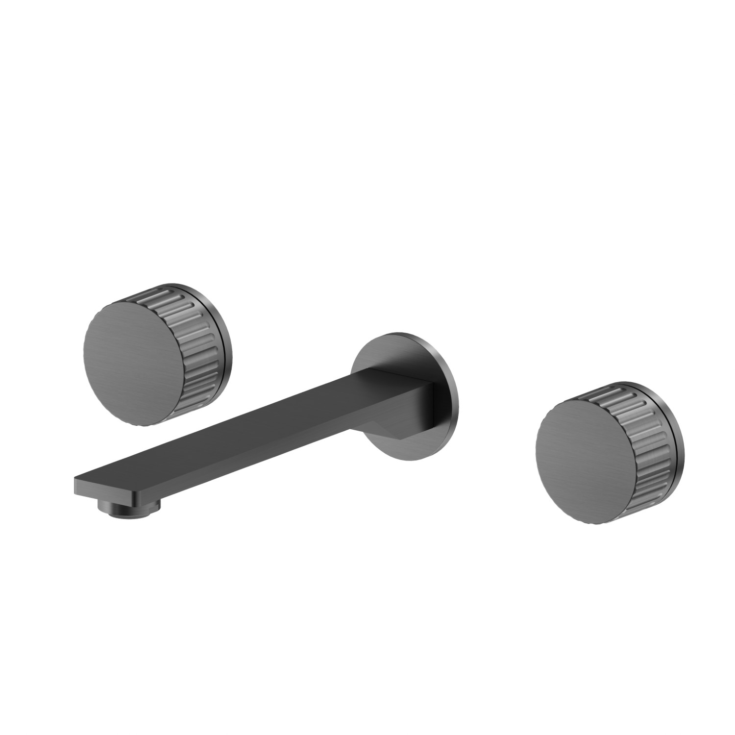 3-hole wall-mounted washbasin group - finish PVD Brushed Gun Metal