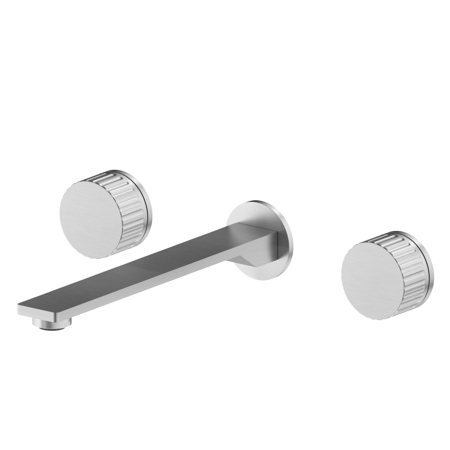 3-hole wall-mounted washbasin group  - finish Stainless Steel