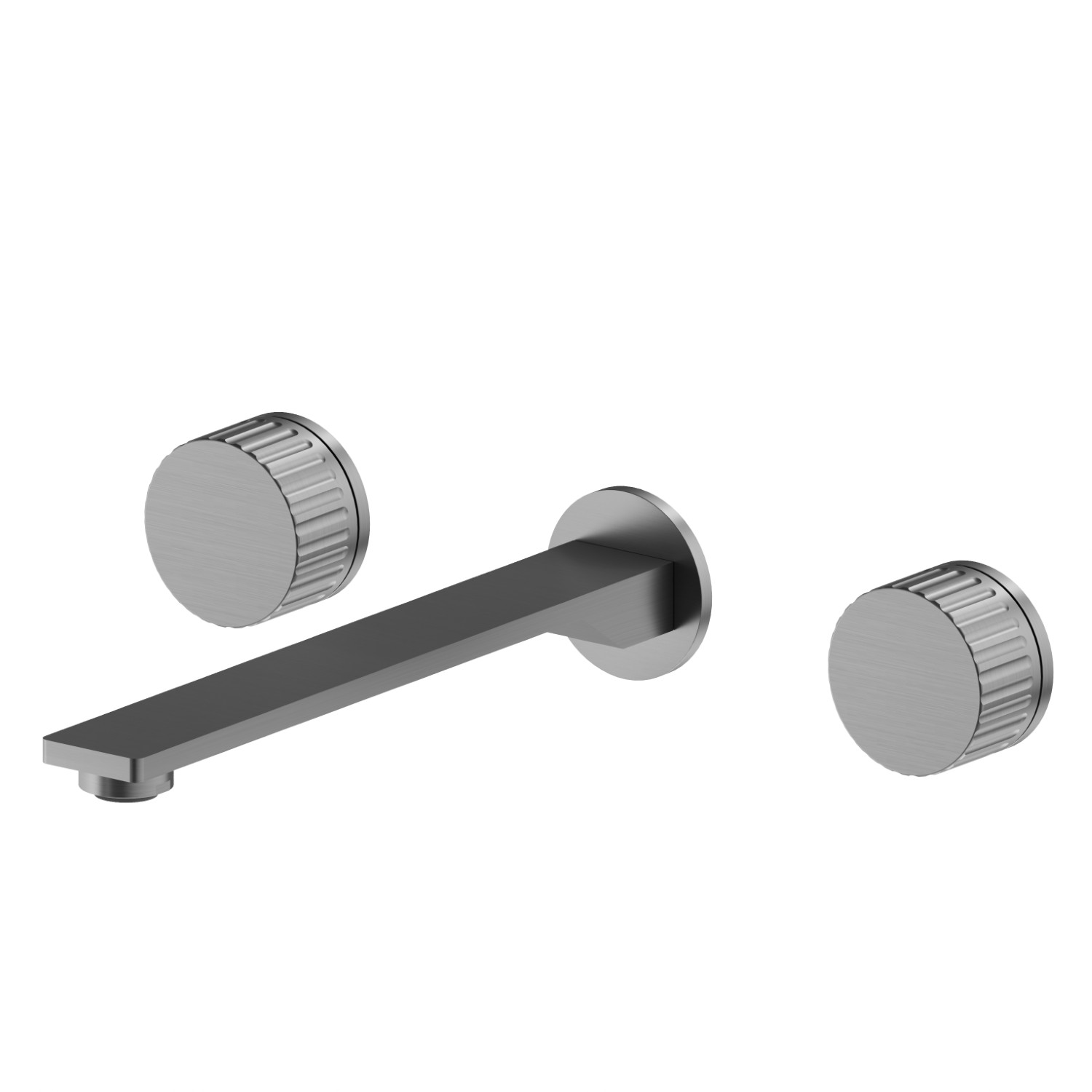 3-hole wall-mounted washbasin group  - finish PVD Brushed Gun Metal