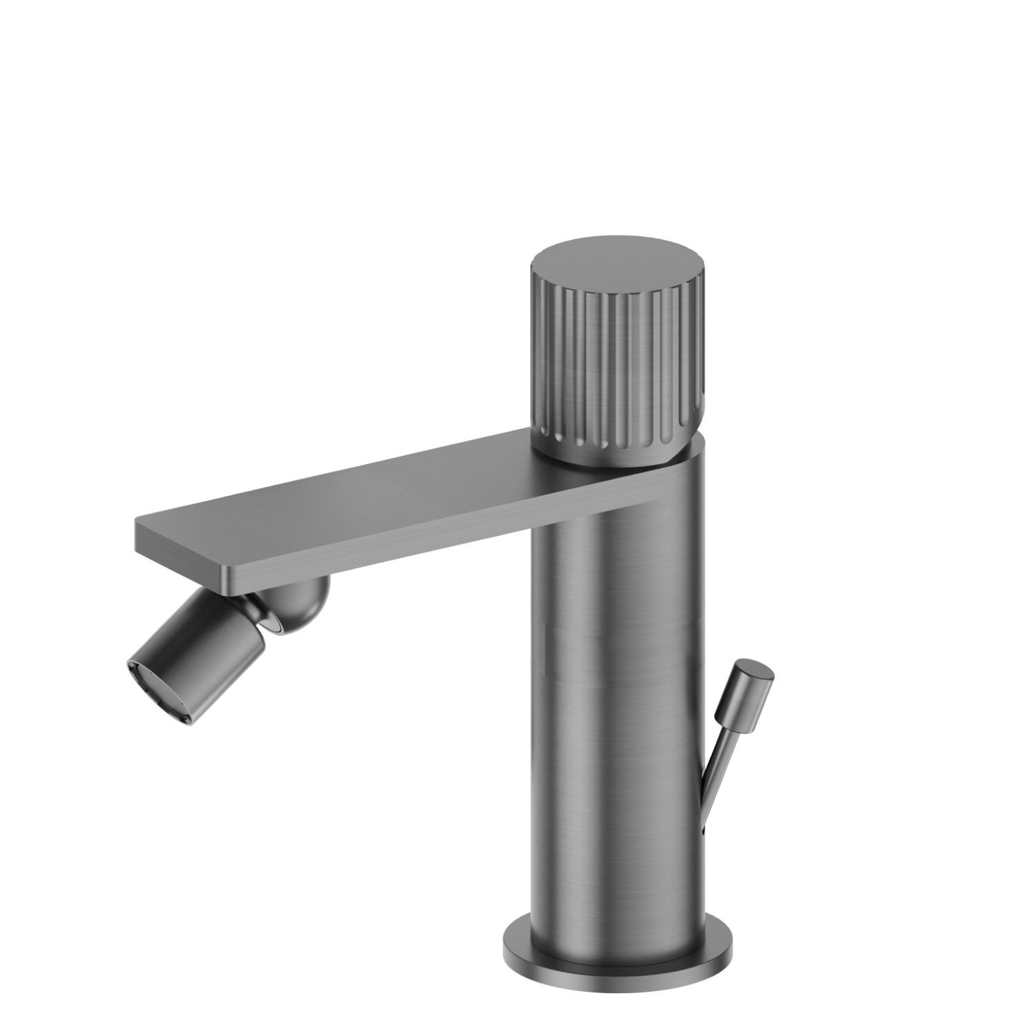 Einhebel-Mischbatterie für Bidet - oberfläche PVD  Gun Metal gebürstet
