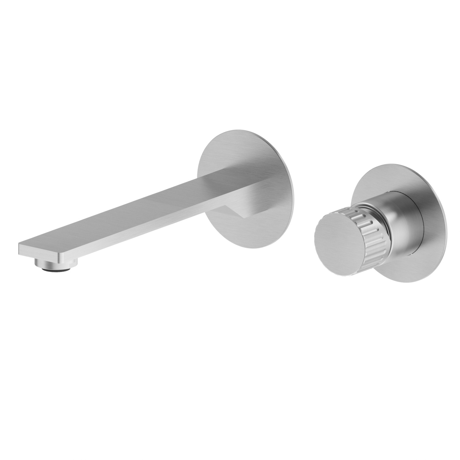 Single lever wall mixer group - finish Stainless Steel
