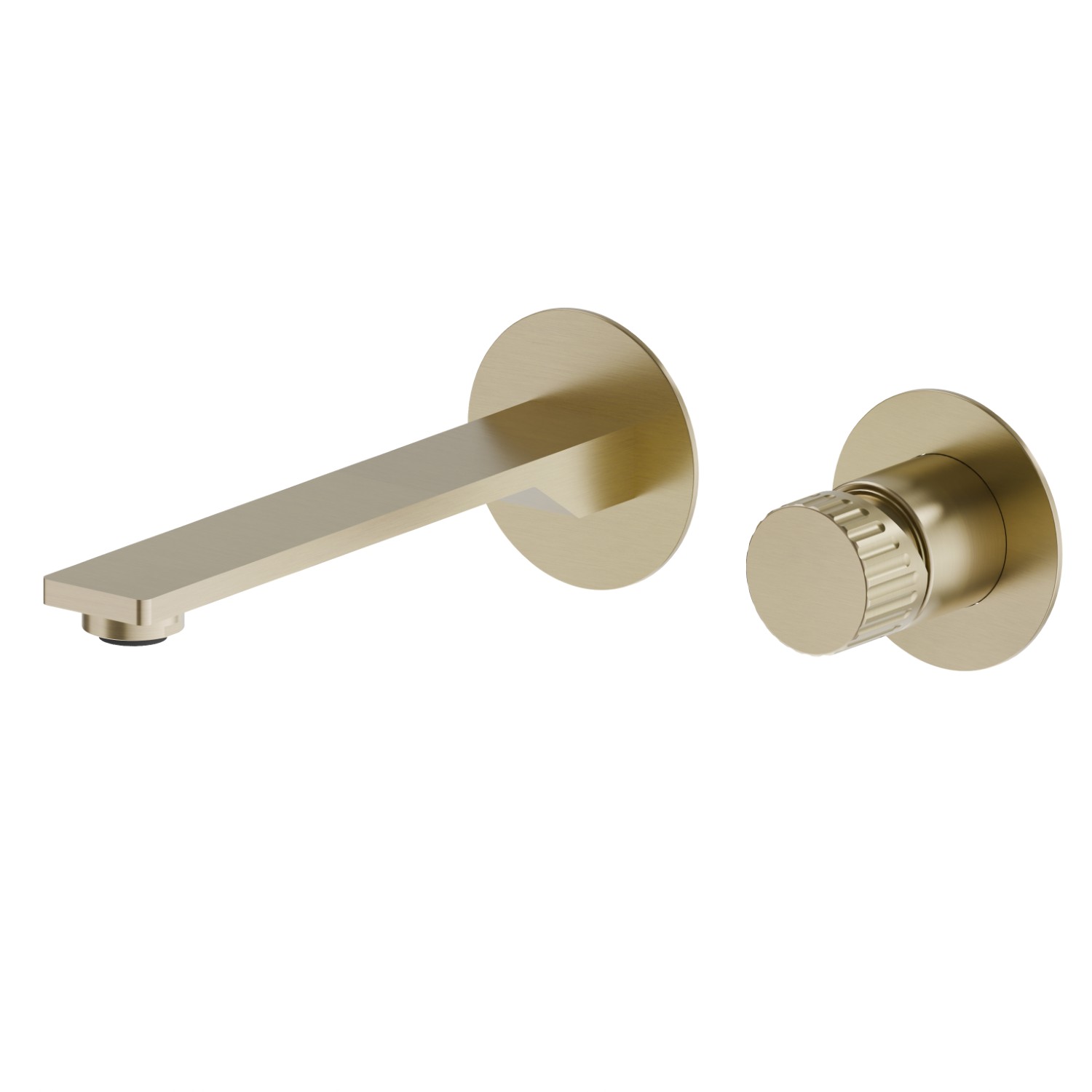 Gruppo miscelatore monocomando a parete per lavabo - finitura PVD Brushed Pale Gold