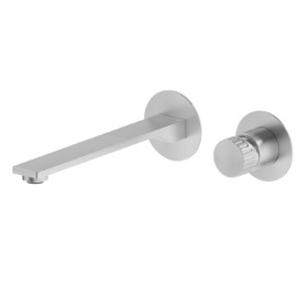 Single lever wall mixer group - finish Stainless Steel