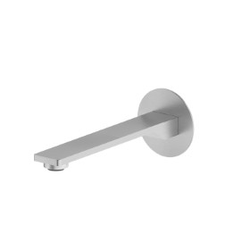 Wall spout for basin group with 1/2” connection - finish Stainless Steel