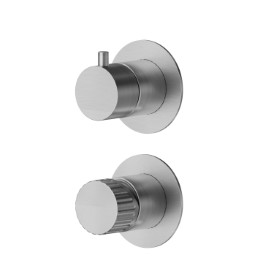 Single lever concealed mixer. Ø70 - finish Stainless Steel