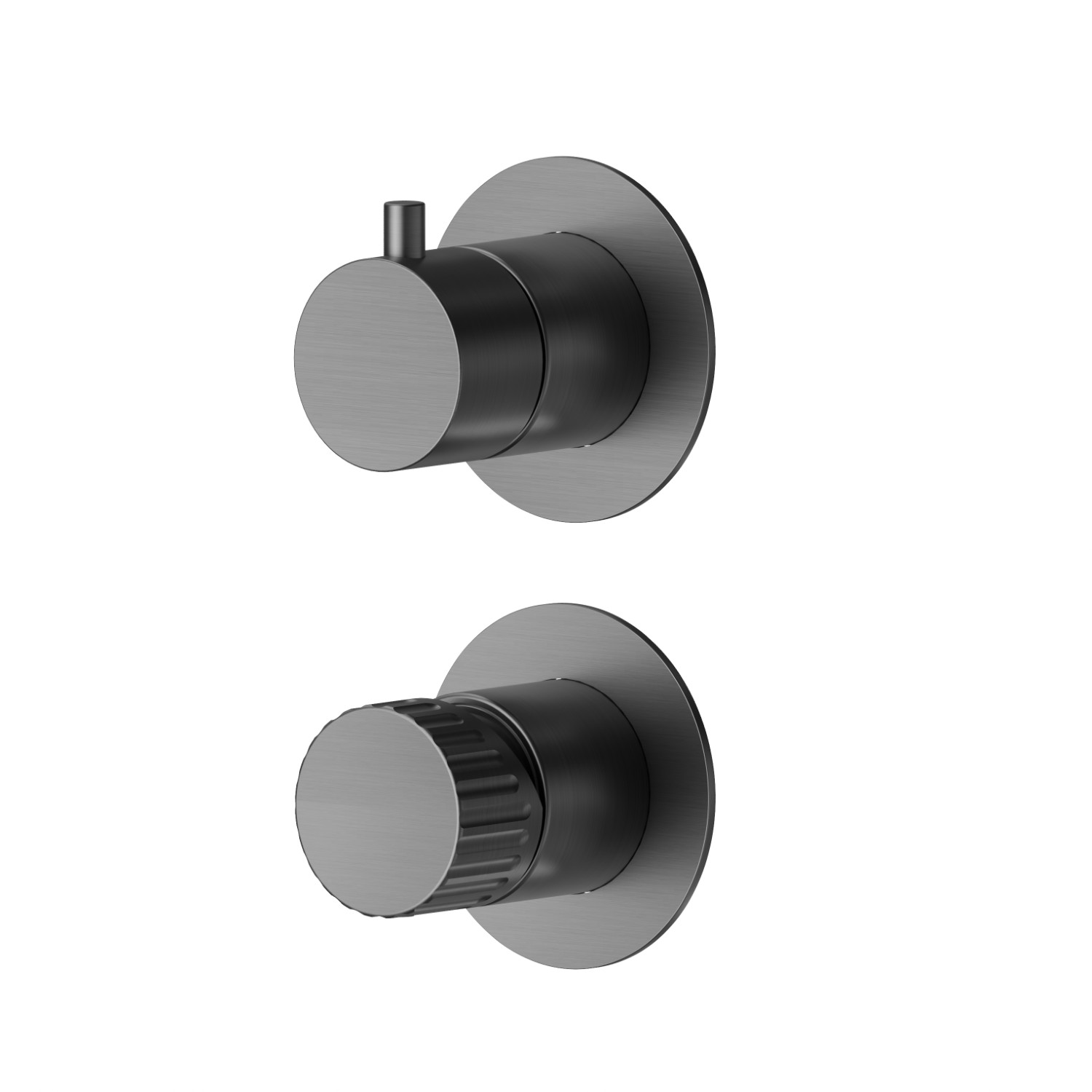 Miscelatore monocomando ad incasso. Ø70.  - finitura PVD Brushed Gun Metal