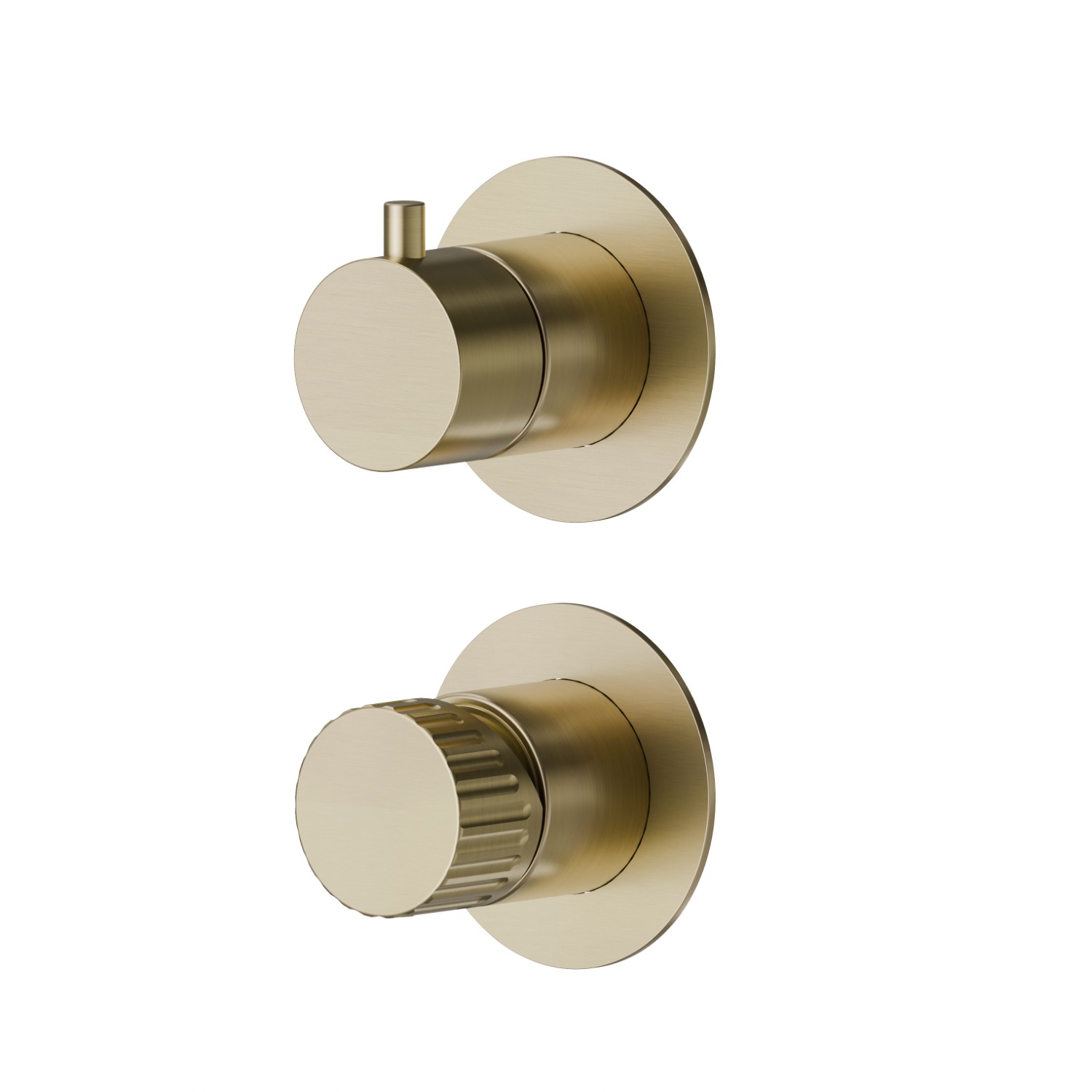 Miscelatore monocomando ad incasso. Ø70.  - finitura PVD Brushed Pale Gold
