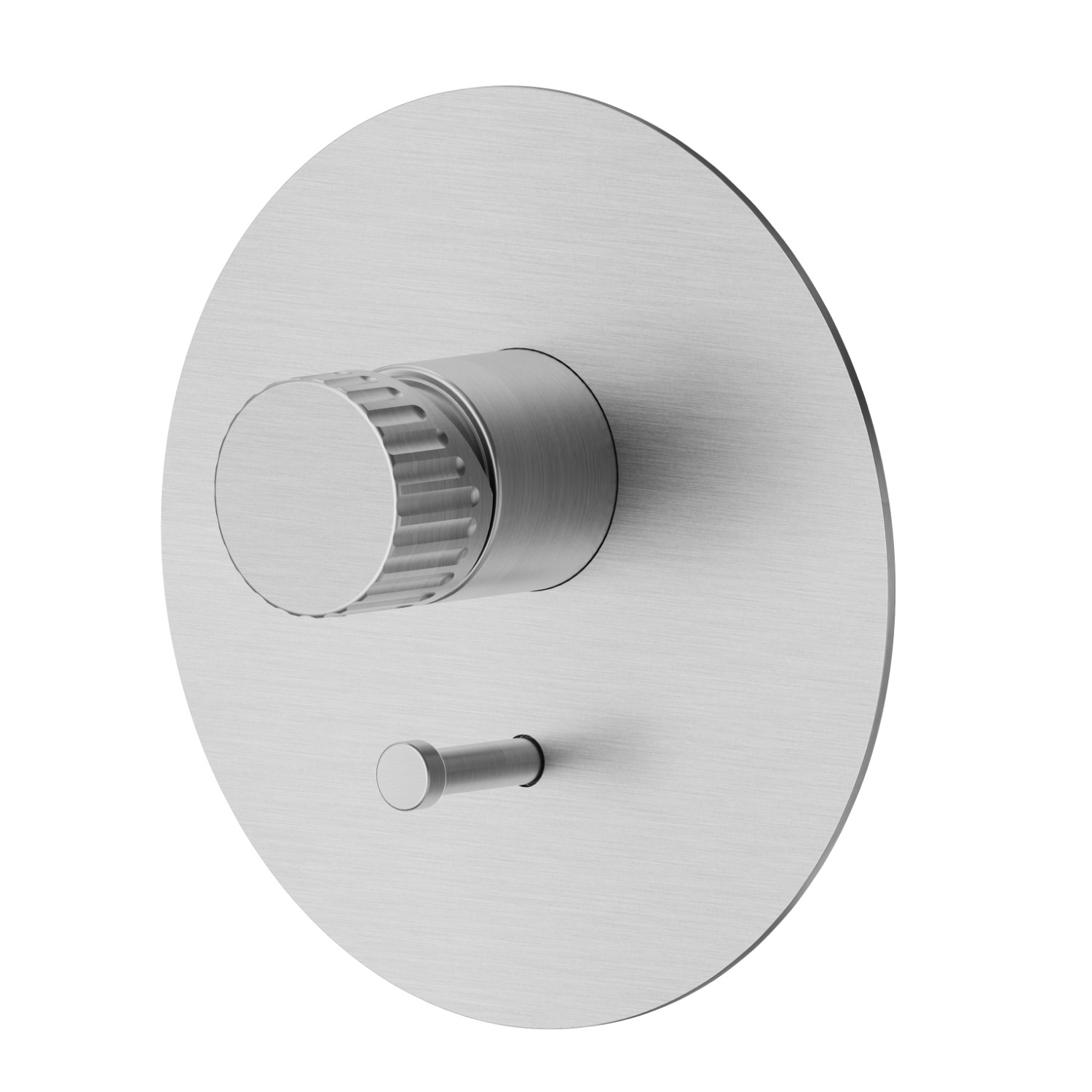 Single lever concealed mixer with 2 ways out automatic diverter - Finitura finish Stainless Steel