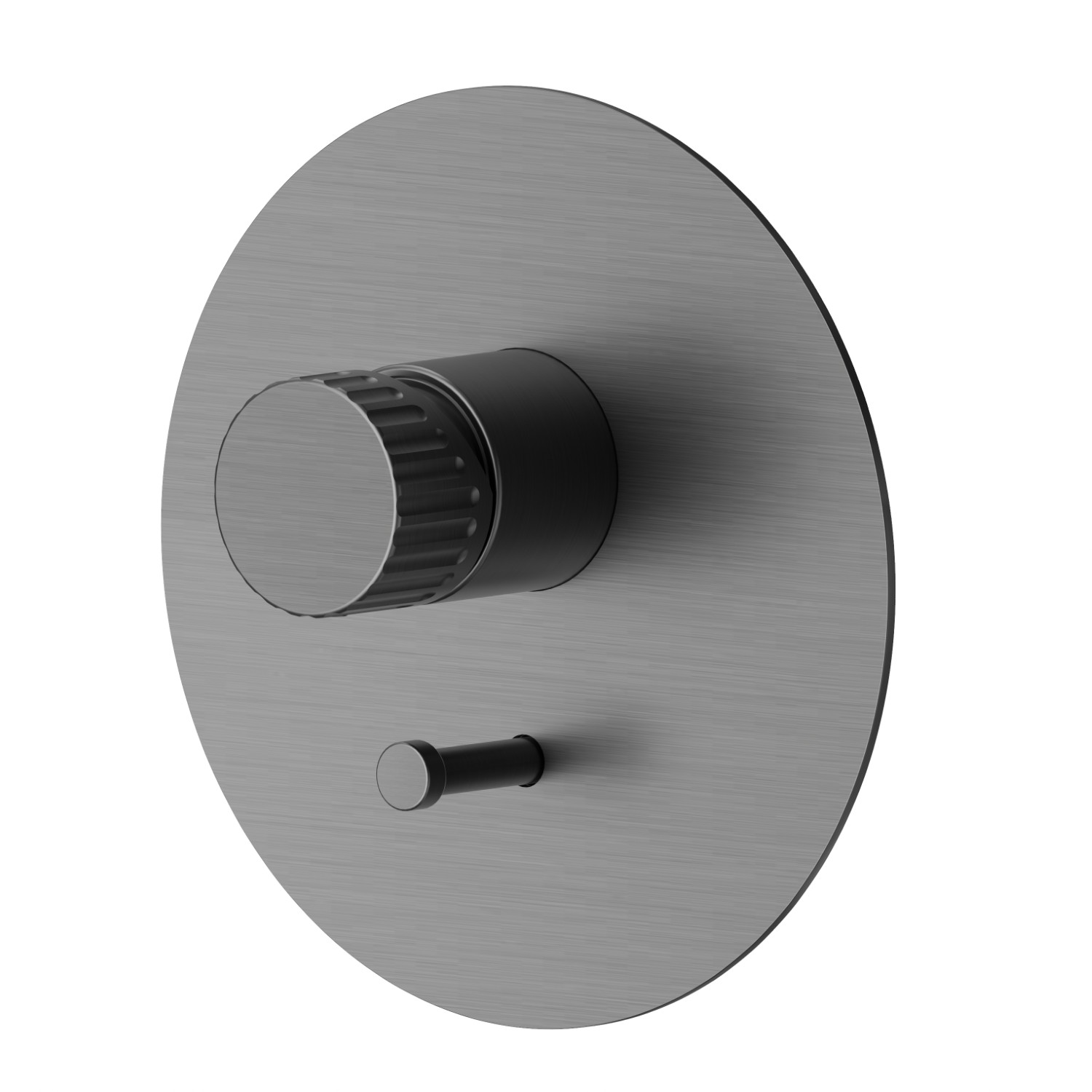 Mitigeur encastré 2 sorties avec inverseur automatique - Finitura finition PVD Brushed Gun Metal