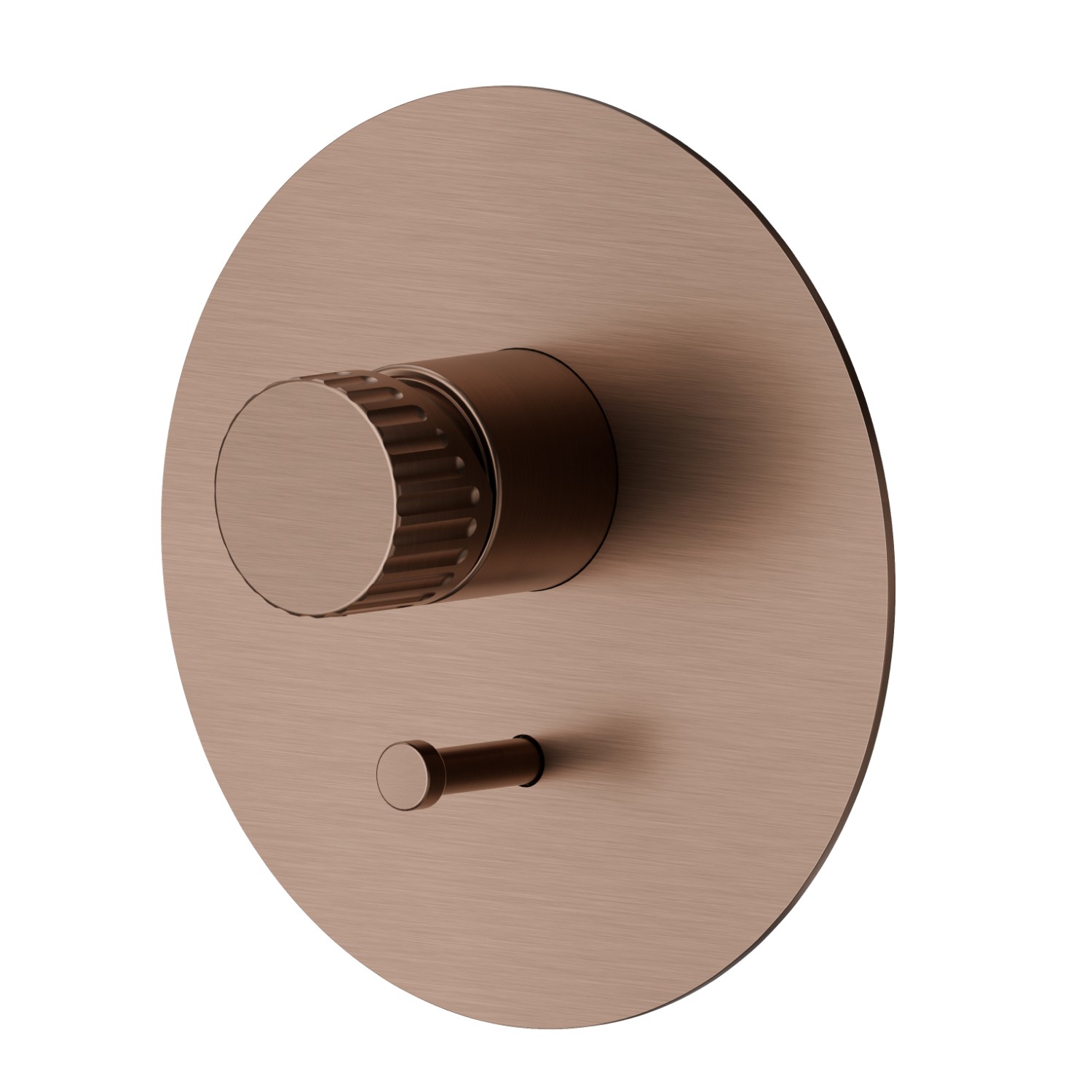 Single lever concealed mixer with 2 ways out automatic diverter - Finitura finish PVD Brushed Copper BronzeSingle lever concealed mixer with 2 ways out automatic diverter - Finitura finish PVD Brushed Copper Bronze