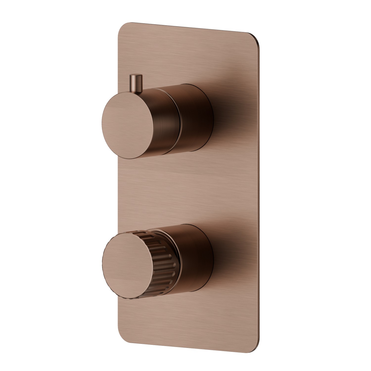 Single lever concealed mixer with 2 ways out mechanical diverter - finish PVD Brushed Copper Bronze
