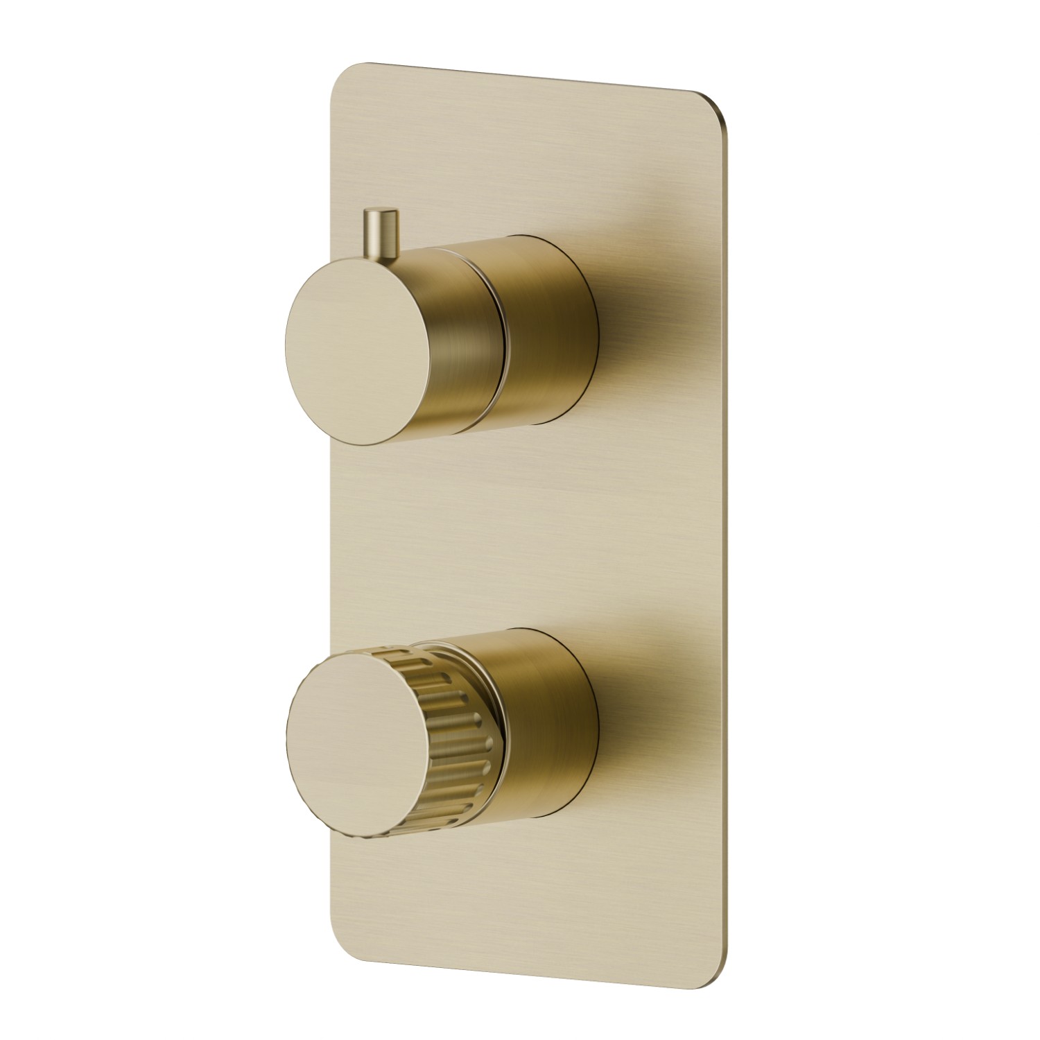 Single lever concealed mixer with 2 ways out mechanical diverter,  - finish PVD Brushed Pale Gold
