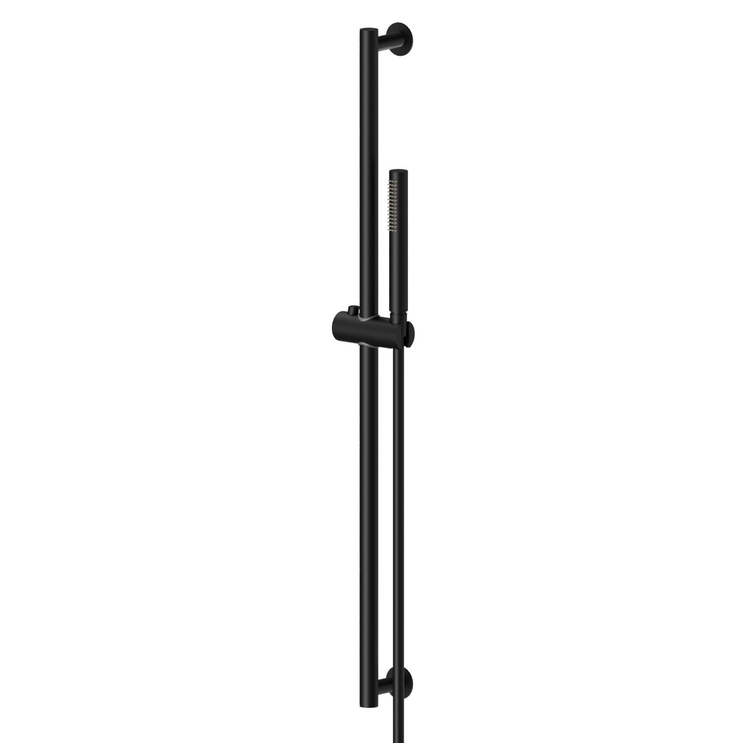 Complete shower set, with ABS hand shower, L=150 cm flexible - finish Matt Black
