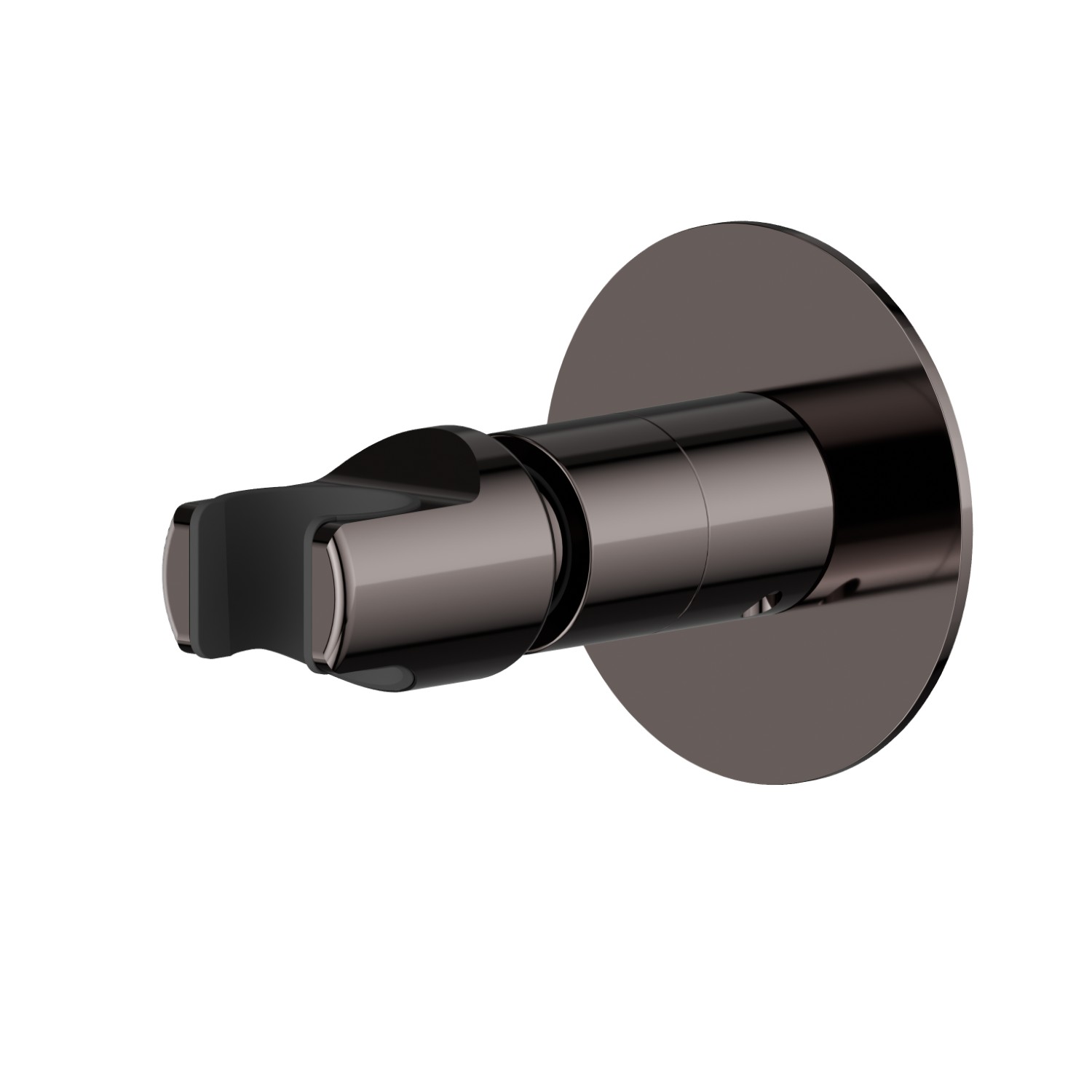 Adjustable support for hand shower. Ø70 - finish PVD Gun Metal
