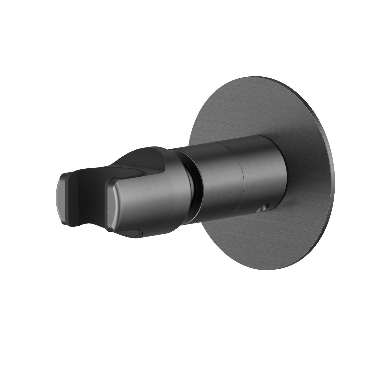 Support orientable de douchette. Ø70 - finition PVD Brushed Gun Metal