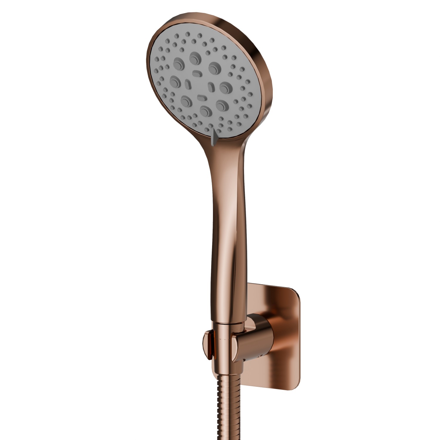 Set doccia completo di doccetta 3 getti in ABS e flessibile. - finitura PVD Copper Bronze