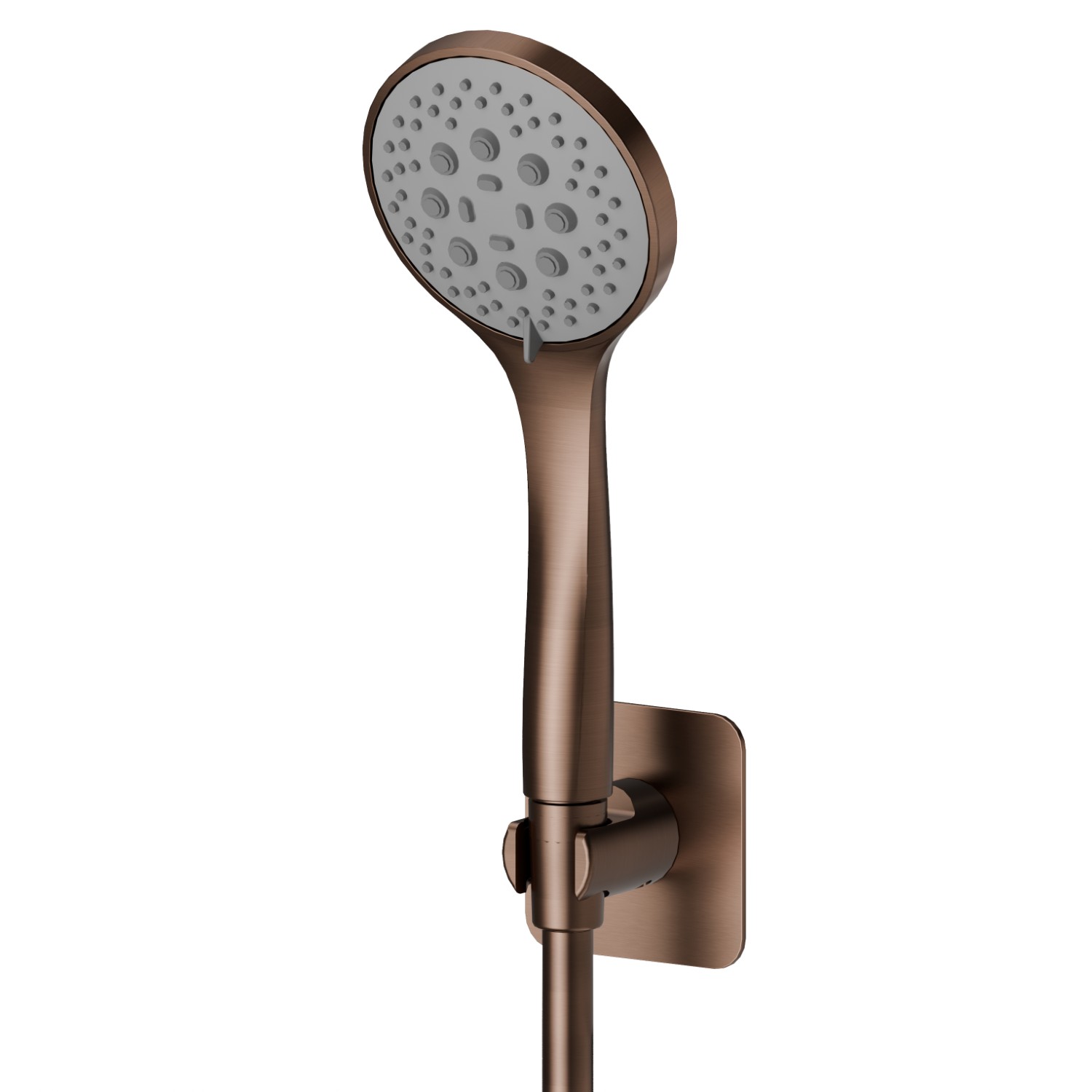 Complete shower set, with 3-jet ABS hand shower and flexible - finish PVD Brushed Copper Bronze