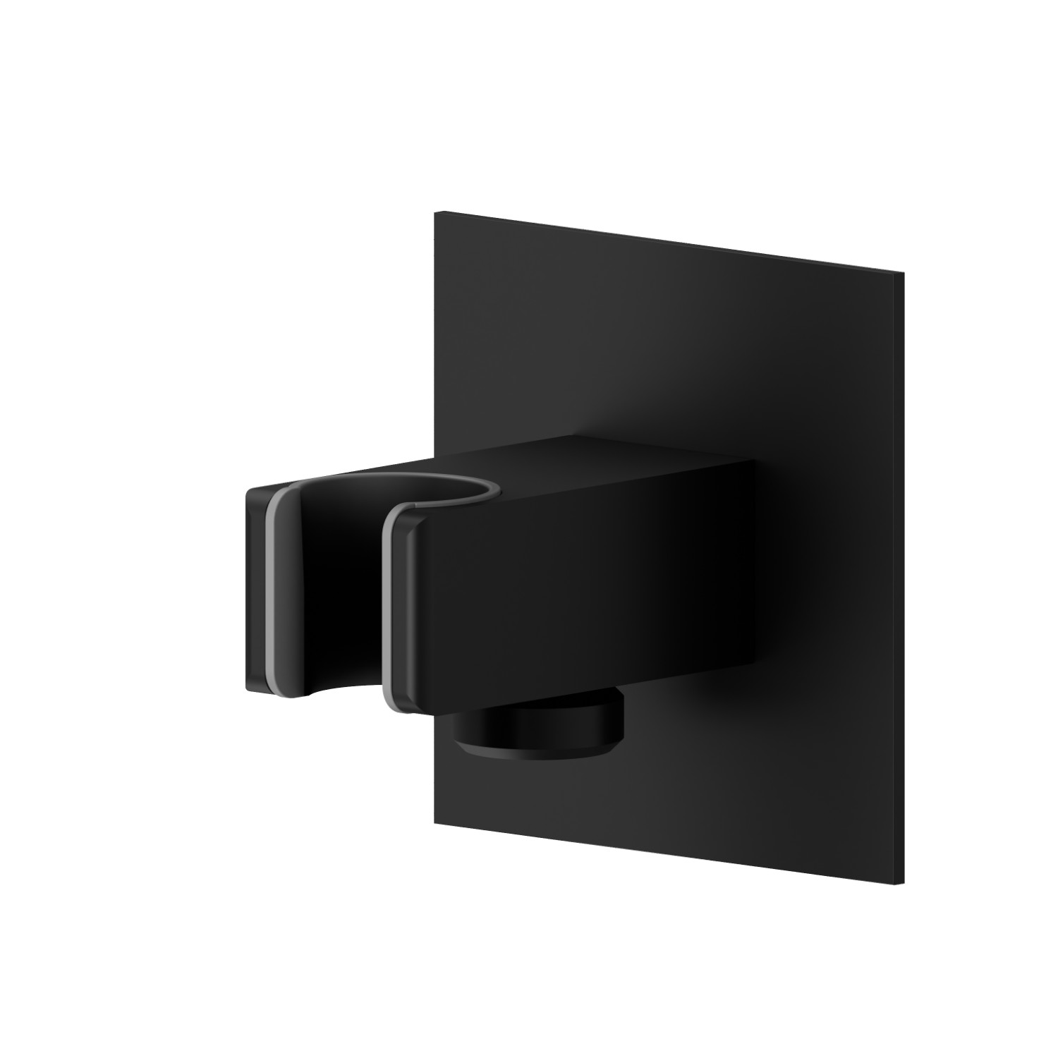 1/2” wall union with fixed shower holder - finish Matt Black