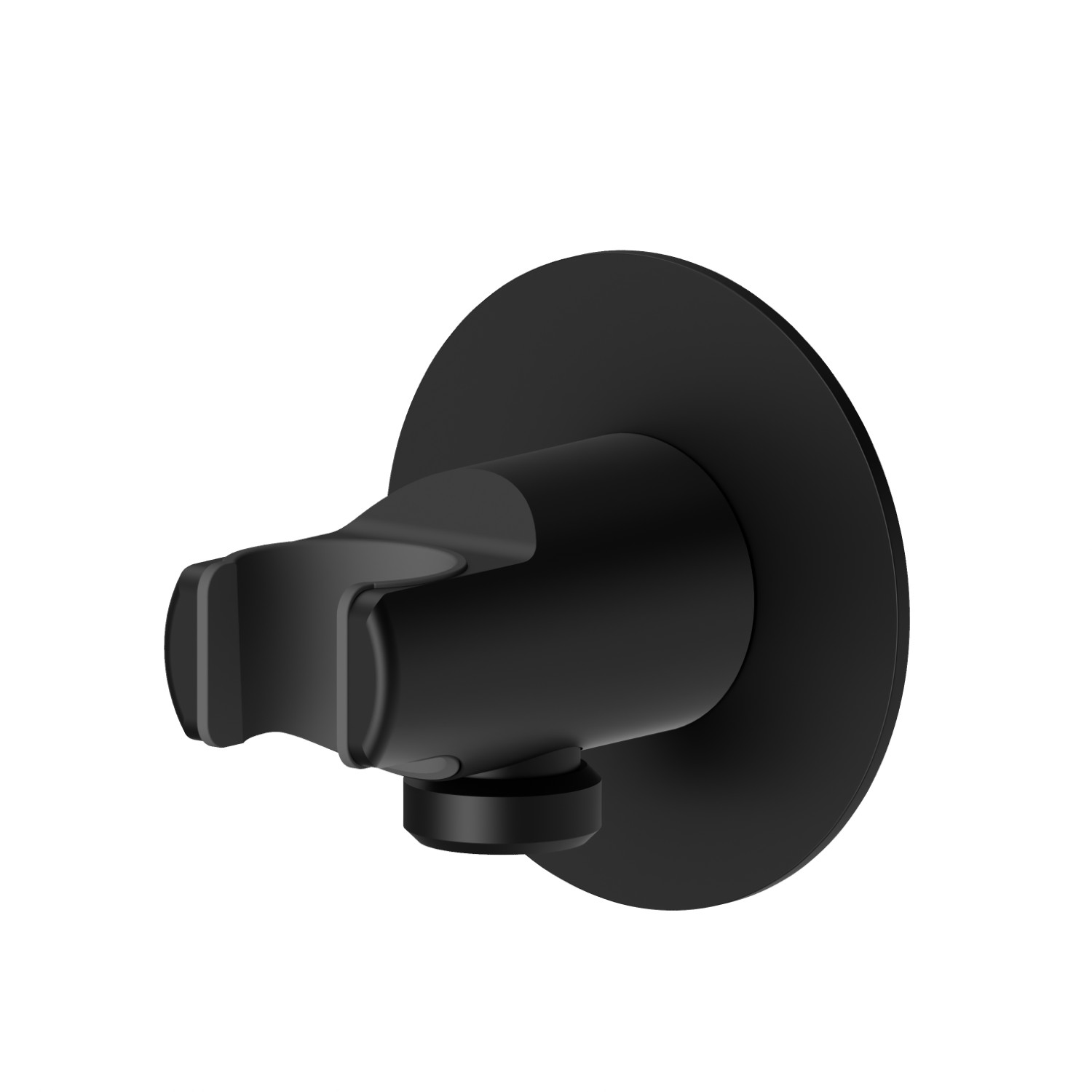 1/2” wall union with fixed shower holder - finish Matt Black