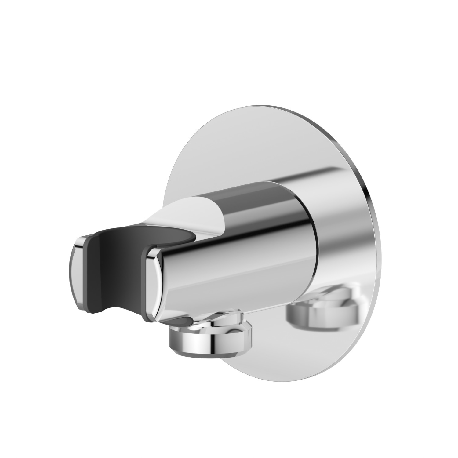 1/2” wall union with fixed shower holder - finish Chrome