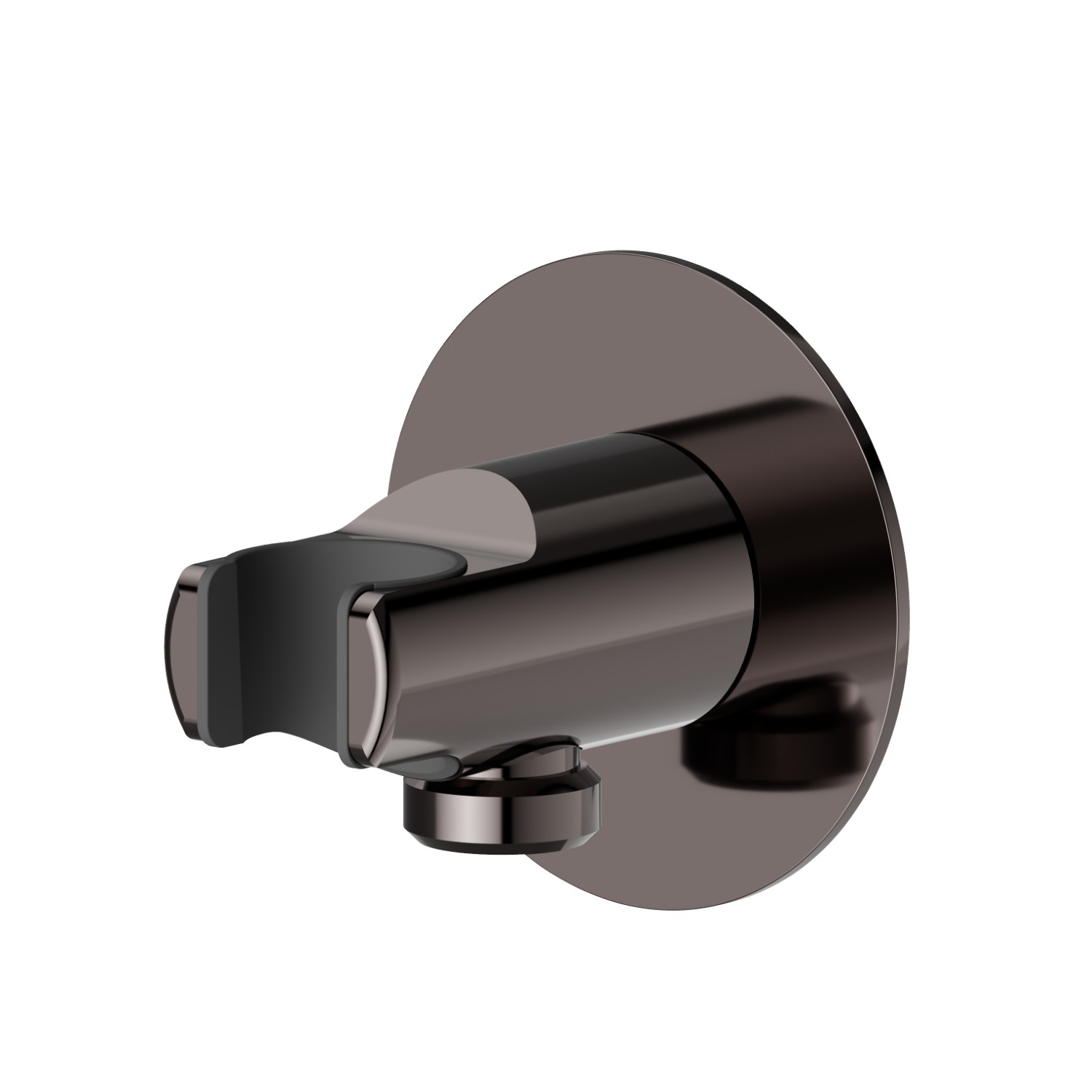 1/2” wall union with fixed shower holder - finish PVD Gun Metal