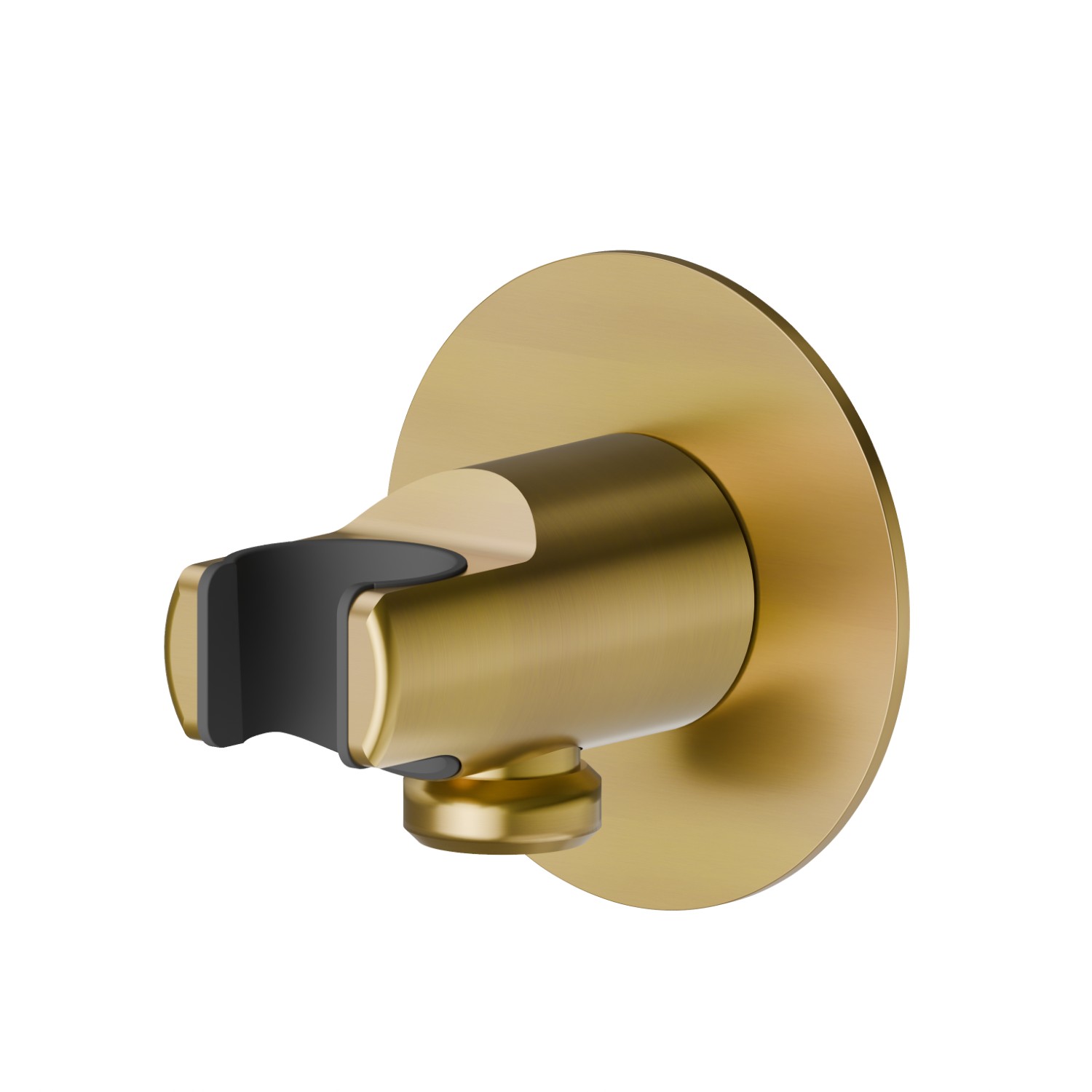 1/2” wall union with fixed shower holder - finish PVD Brushed Gold